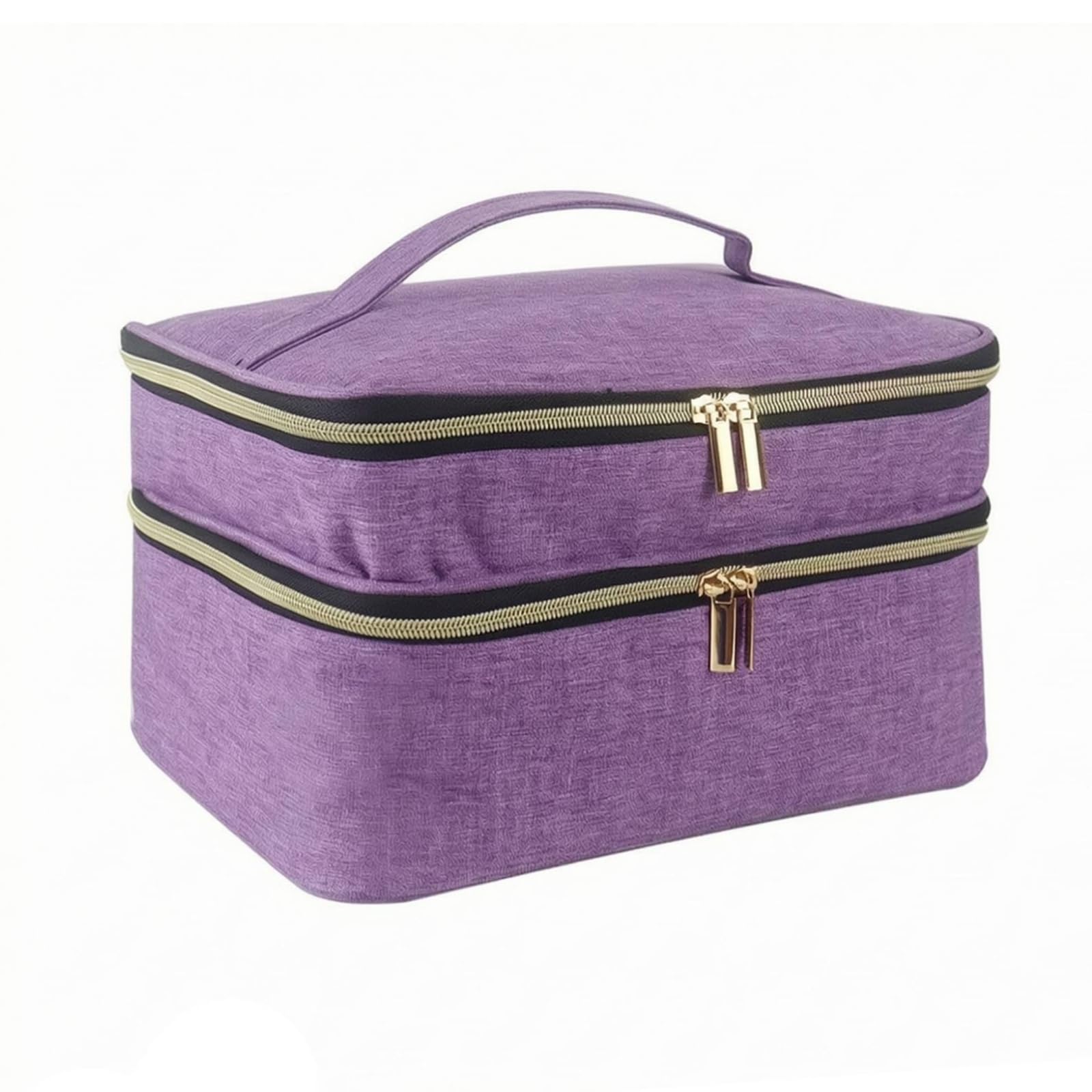 rockible Bolsa Costura con Divisores Extraíbles Doble Capa Organizador Portátil Útiles Costura Estructurado para Viajes, Hogar, Morado