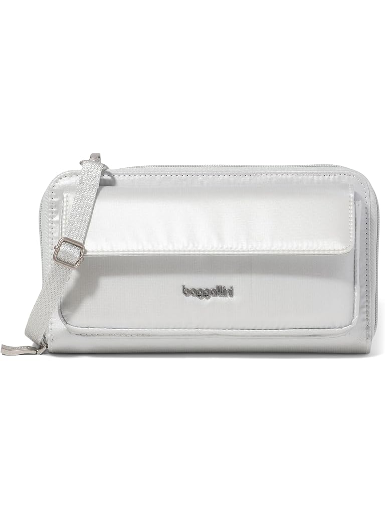 Silver Baggallini Rfid Phone Wallet Crossbody