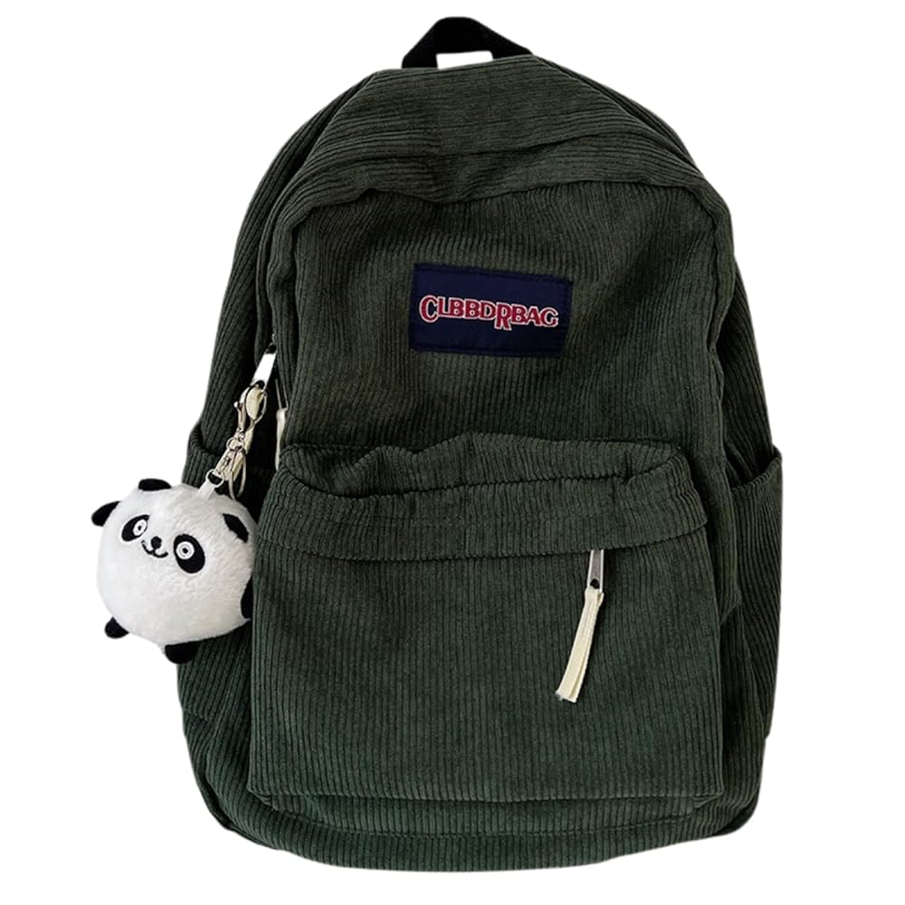 Amazon.com: JHTPSLR Preppy Backpack Cute Vintage Corduroy
