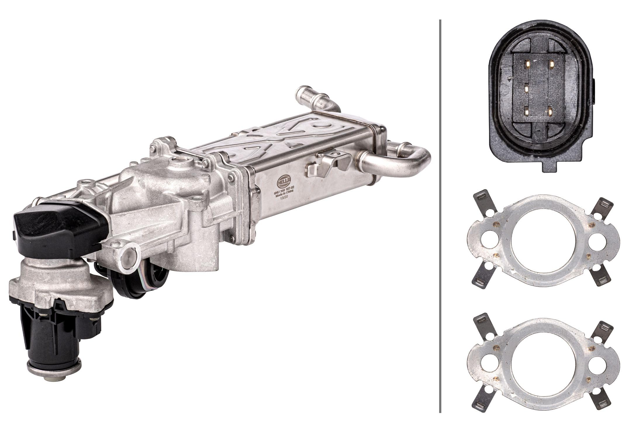 HELLA 6NU 358 167-021 Módulo EGR - eléctrico - 5polos - con juntas/con radiator EGR - con válvula EGR