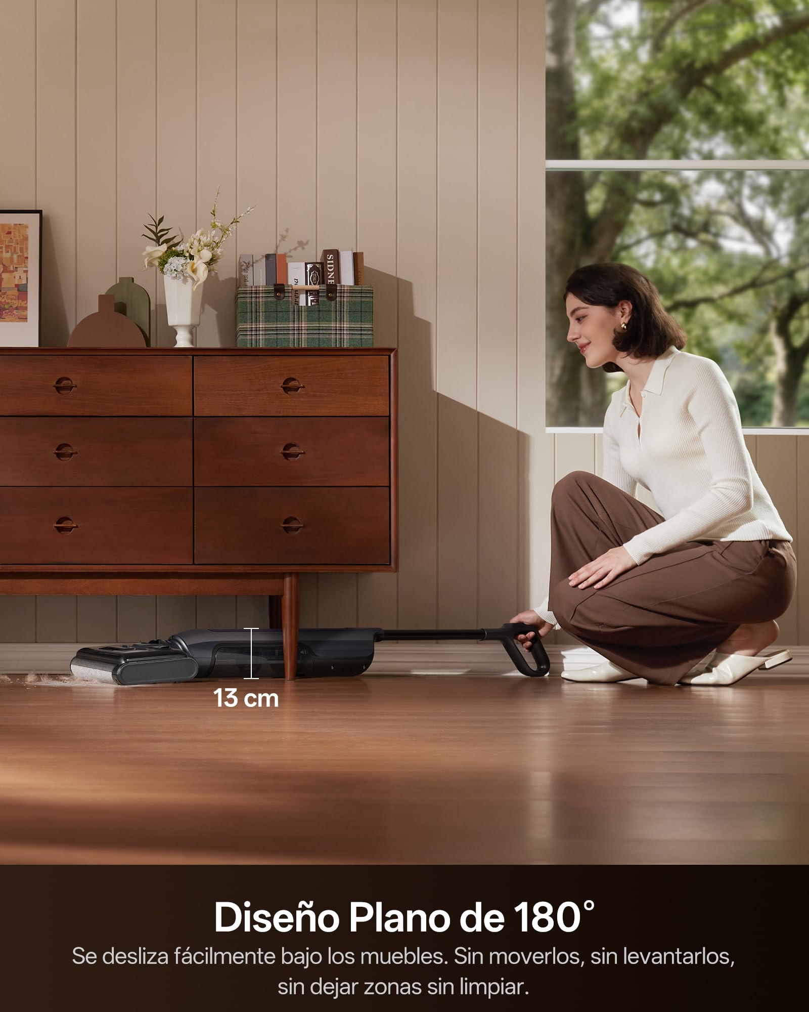 Ultenic Fregona Eléctrica | Aspirador Lava y Friega 3 en 1 | Autolimpieza y 180° Plegable | Limpieza de Bordes 0 mm | hasta 55 min Autonomía y 250 ㎡ | Ideal para Mascotas, Esquinas y Debajo de Muebles