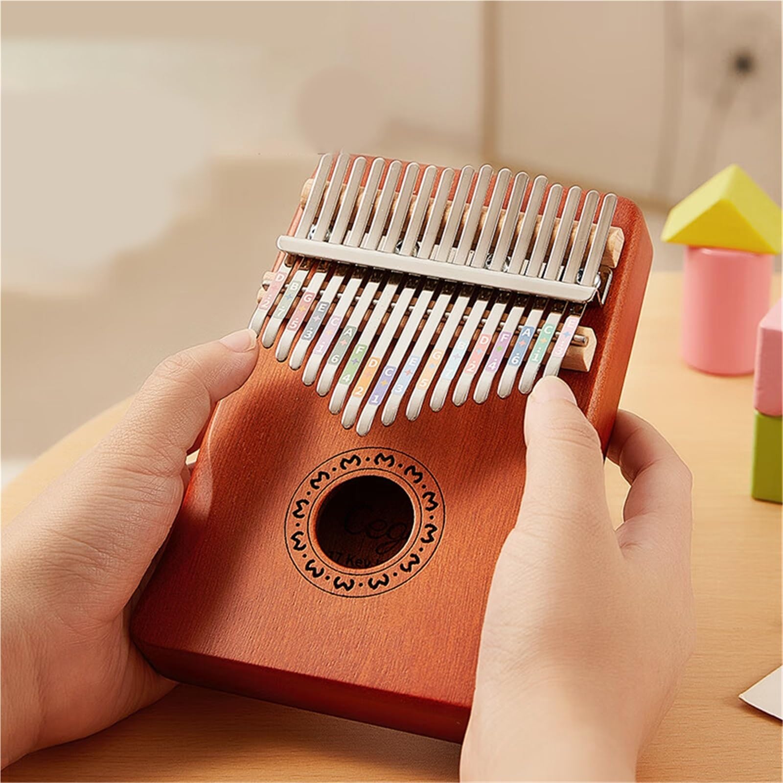 Kalimba 17 Nutowa W Tonacji C Instrument Z Litego Mahoniu Kalimba