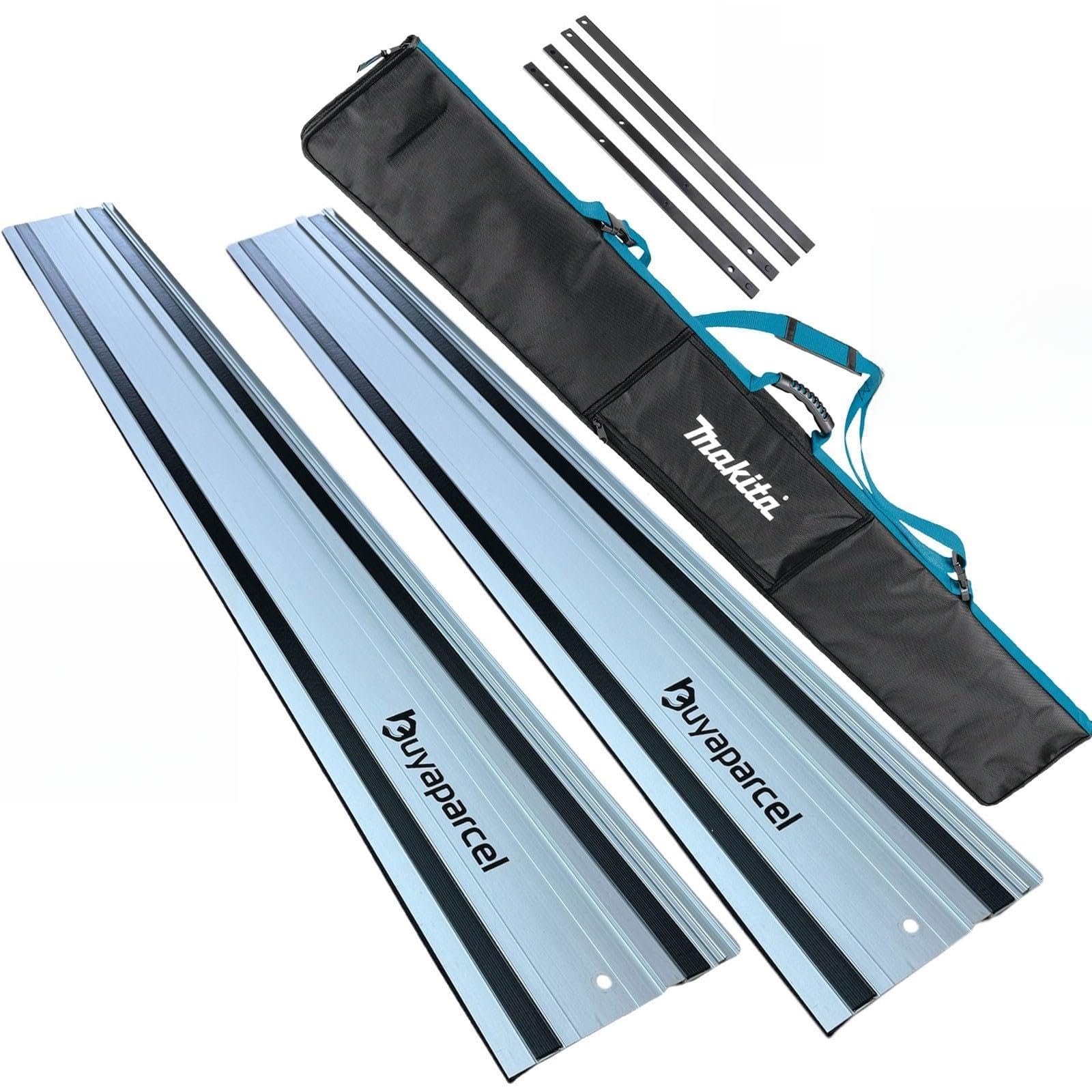 Buyaparcel Bap 1.5M Aluminum Plunge Saw Guide Rail 1.5M 1500Mm 59" + Makita Carry Bag