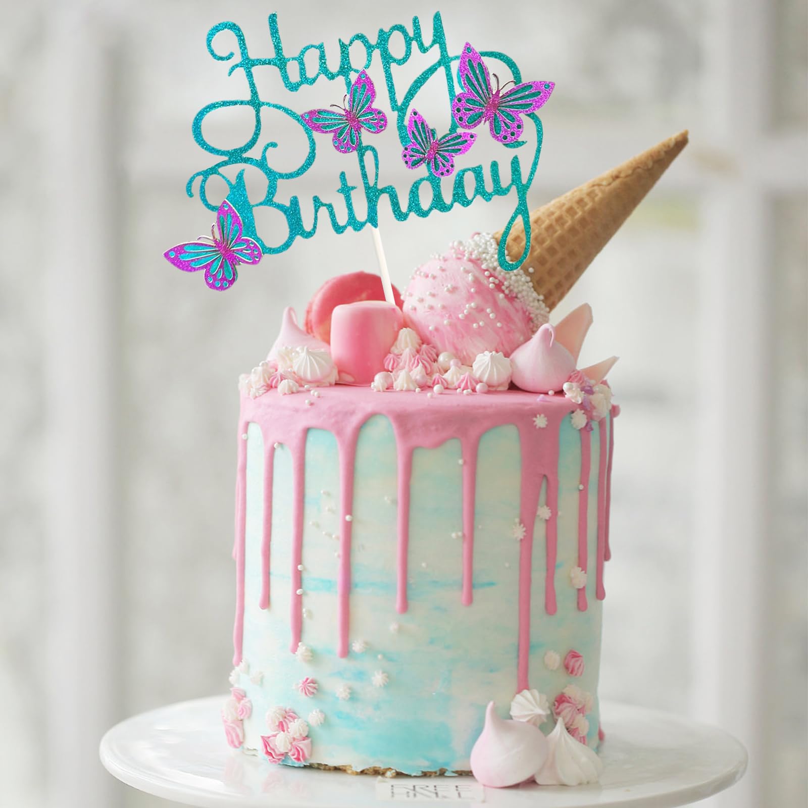 48 Pezzi Farfalla Cupcake Topper Decorazioni, VEGCOO Topper Torta Di - Foto 12