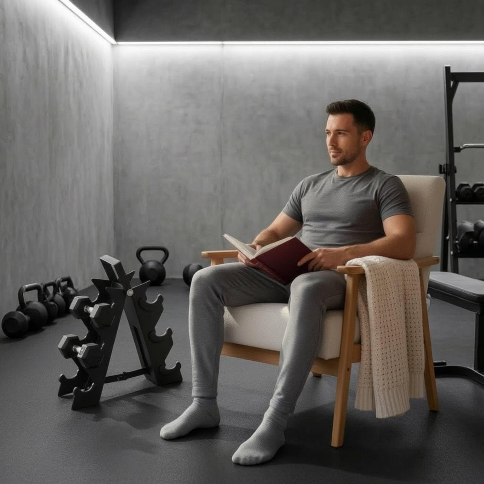 Porta Manubri a Tre Livelli Pieghevole Rastrelliera con Maniglia Triangolare Attrezzatura per Appassionati di Fitness, Palestra