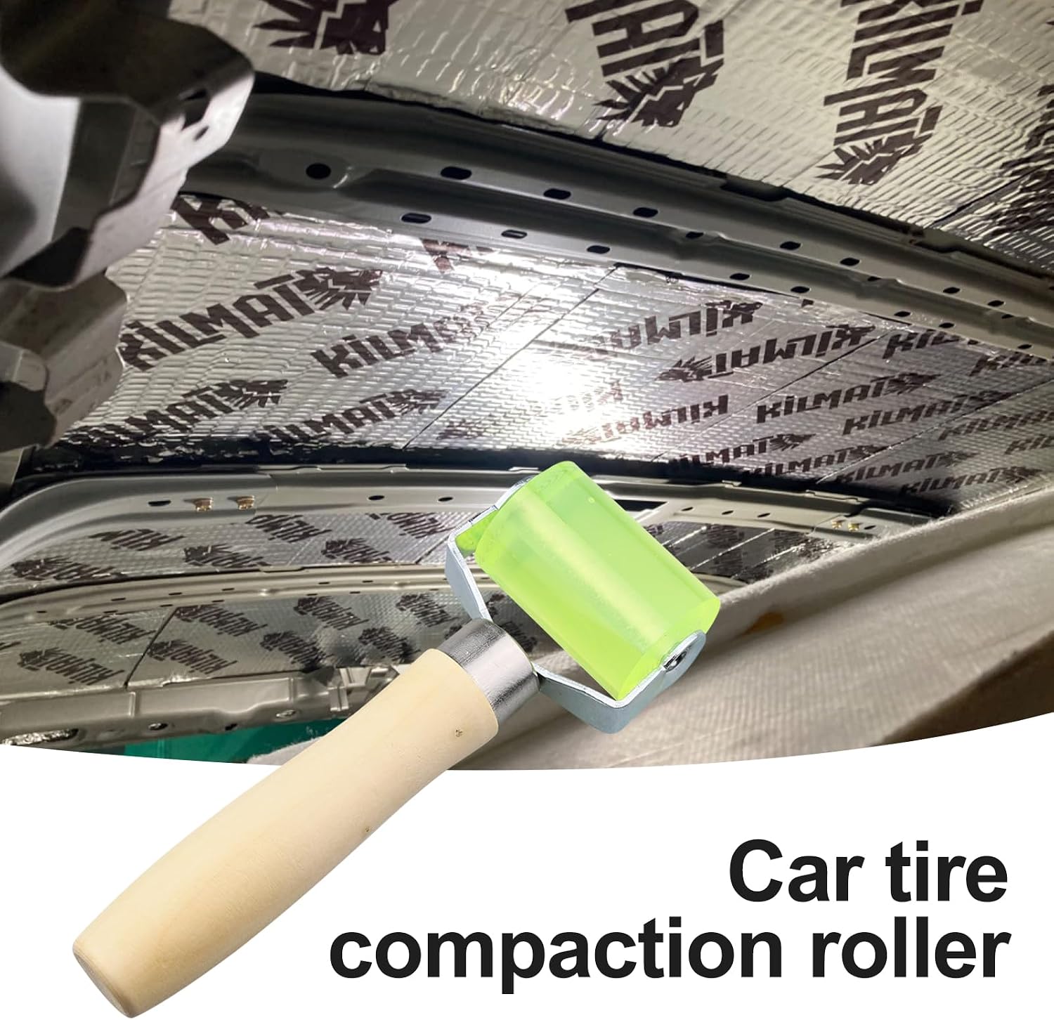Heran Bearings Equipped Automotive Car Audio Sound Deadening Application Wheel Roller, Heat Abatement Mat Wallpaper PU Smoothing Tool Seam Rollers, Easy to Use