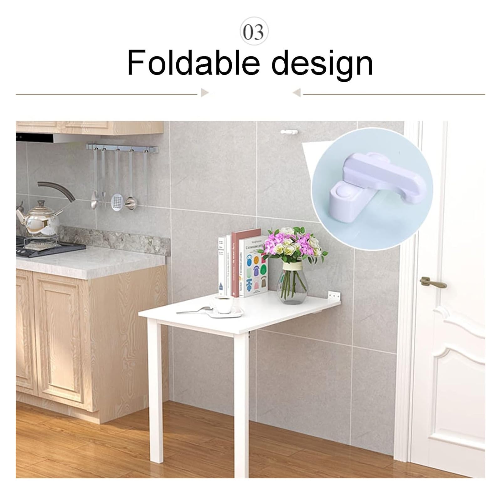 Wandklapptisch, Klapptisch Wandtisch, Klappbarer, an der Wand montierter Stehschreibtisch, an der Wand montierter Schreibtisch, klappbarer, umwandelbarer schwebender Schreibtisch(Black,90x40cm(35.4x15