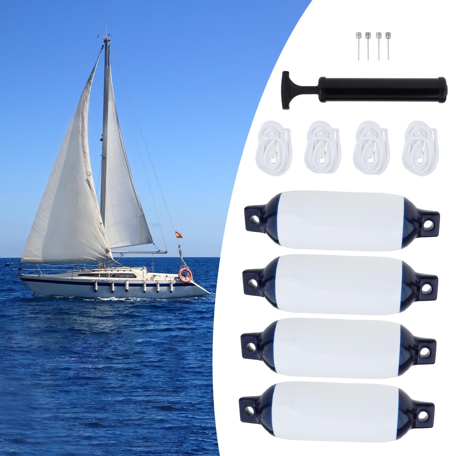 Pare-Chocs de Bateau, Pare-battages, Pare-Chocs de Quai, Pare-battages de Yacht, Pare-Chocs, Pare-battages de Bateaux Marins pour Bass Boats