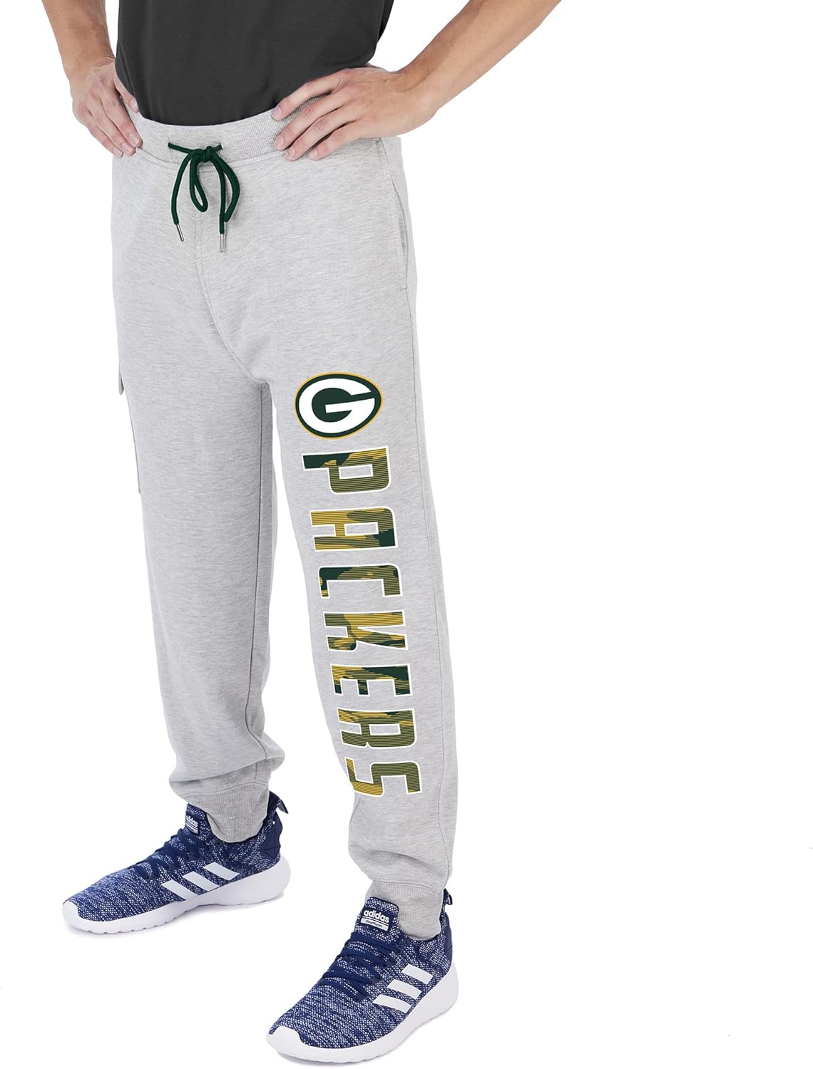 Zubaz Men's NFL Heather Gray Cargo Sweatpants