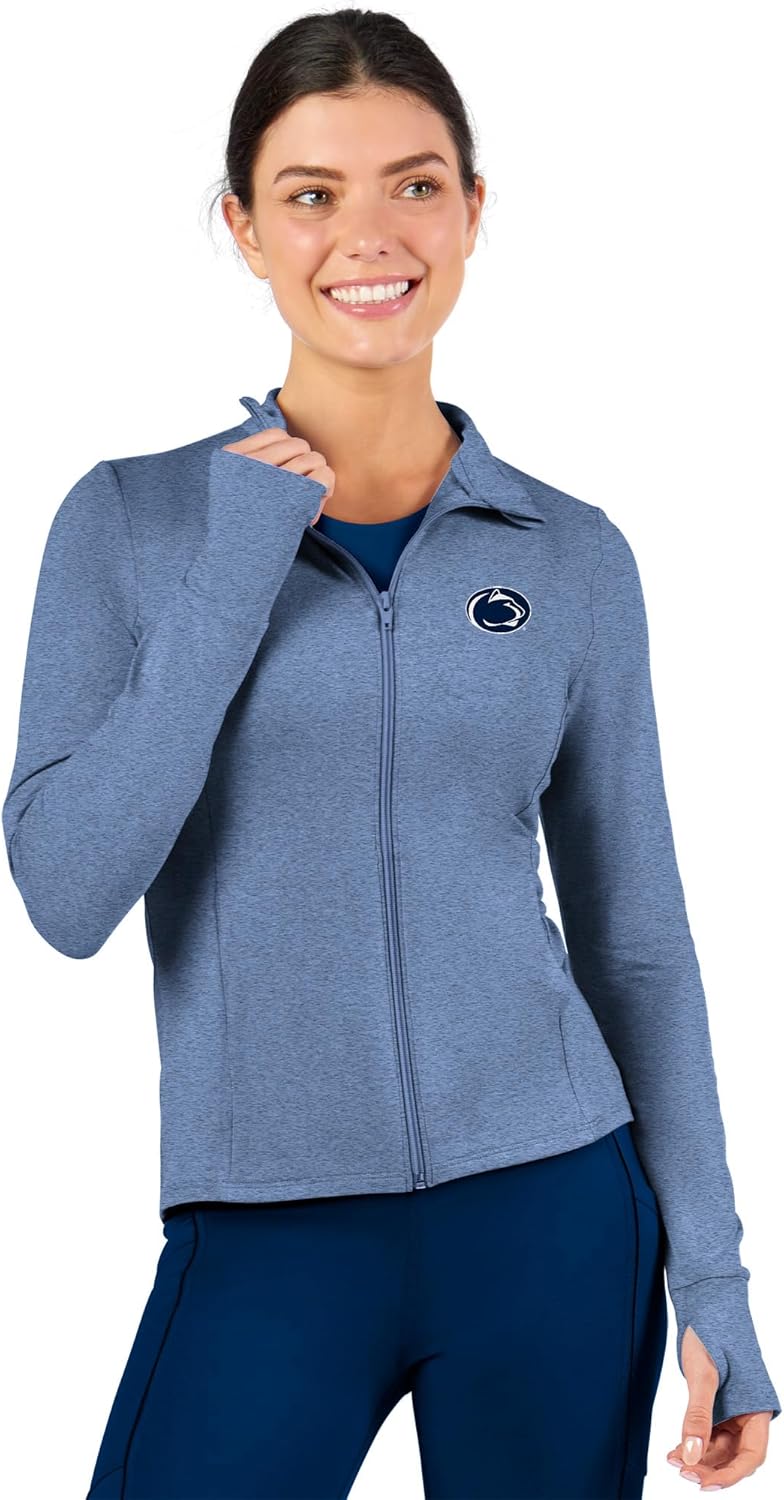 CERTO NCAA Womens High Low Track Jacket, Lighweight Sun Protection, Athletic Team Apparel