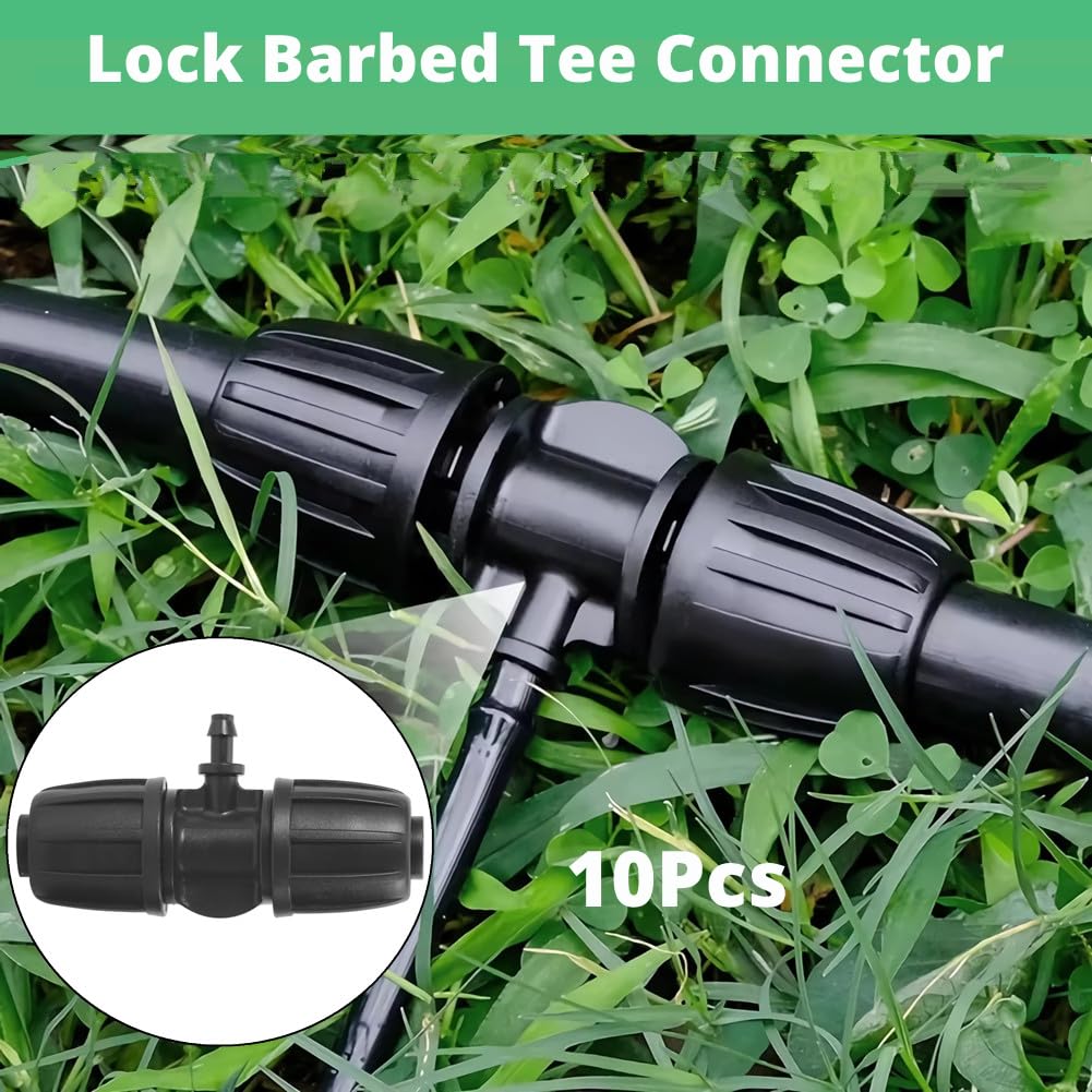 10 Connettori A T Per Tubo Da Giardino – Da 16 Mm A 4/7 Mm, In POM, Per Irrigazione E Impianti In PE