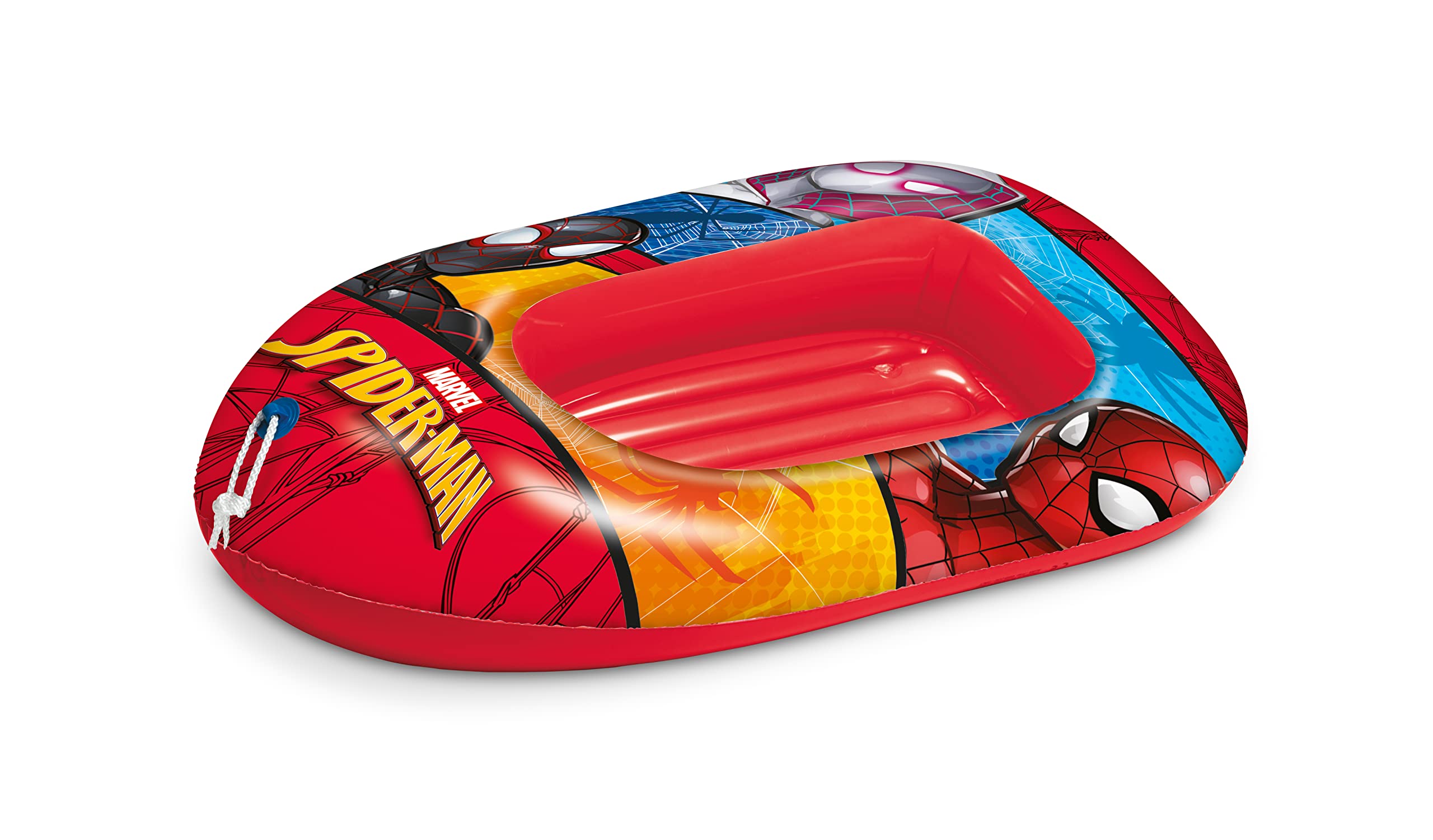Mondo Toys – Spiderman Boat – Boat with Inflatable Base, Inflatable Boat for Children, Size 112 cm – Durable Heat Sealed PVC – 16930