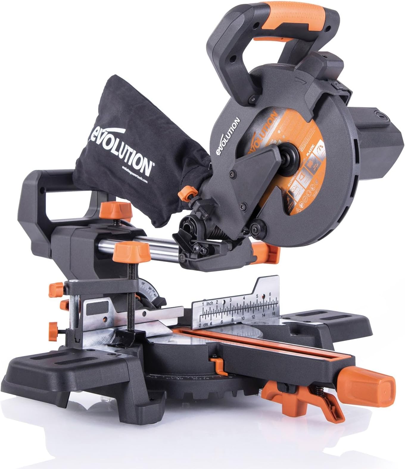 Evolution Power Tools R185SMS+ 7-1/4" Multi-Material Compound Sliding Miter Saw Plus