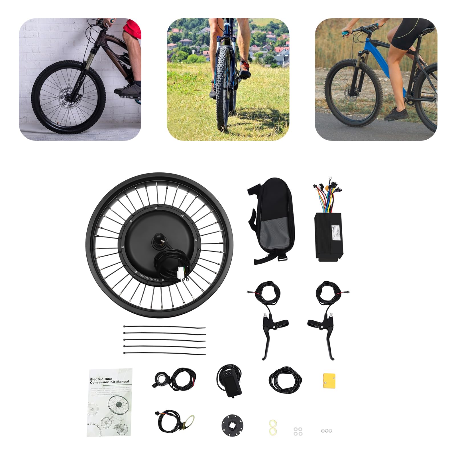Kit de vélo électrique 48 V 1000 W 20 pouces, moteur à moyeu sans balais, LCD PAS, vélo, motoneige, conversion