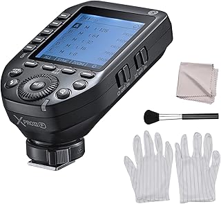 Godox XPROII-F Wireless Flash Trigger 2.4G Transmitter TTL Autoflash 1/8000s HSS Large LCD Screen Replacement for Fujifilm Cameras + Cleaning Kit with Anti-static Gloves
