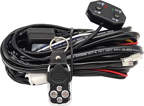 Kit de arnés de cableado de doble colorhaz alto y bajo con control remoto DC12V Máximo 300W 40A Luces LED Cable de núcleo de 14AWG Arnés de cableado