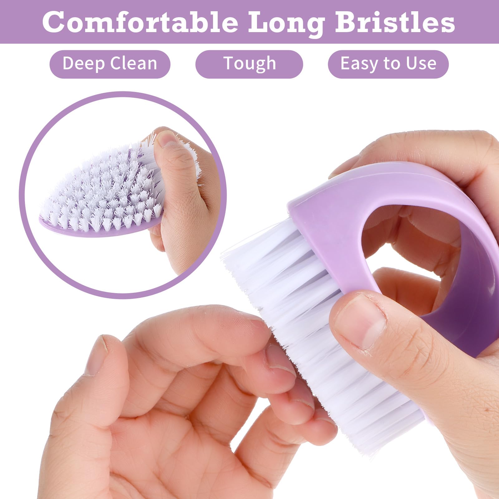 HJZHII 2 Pcs Hand and Nail Brush - Image 3