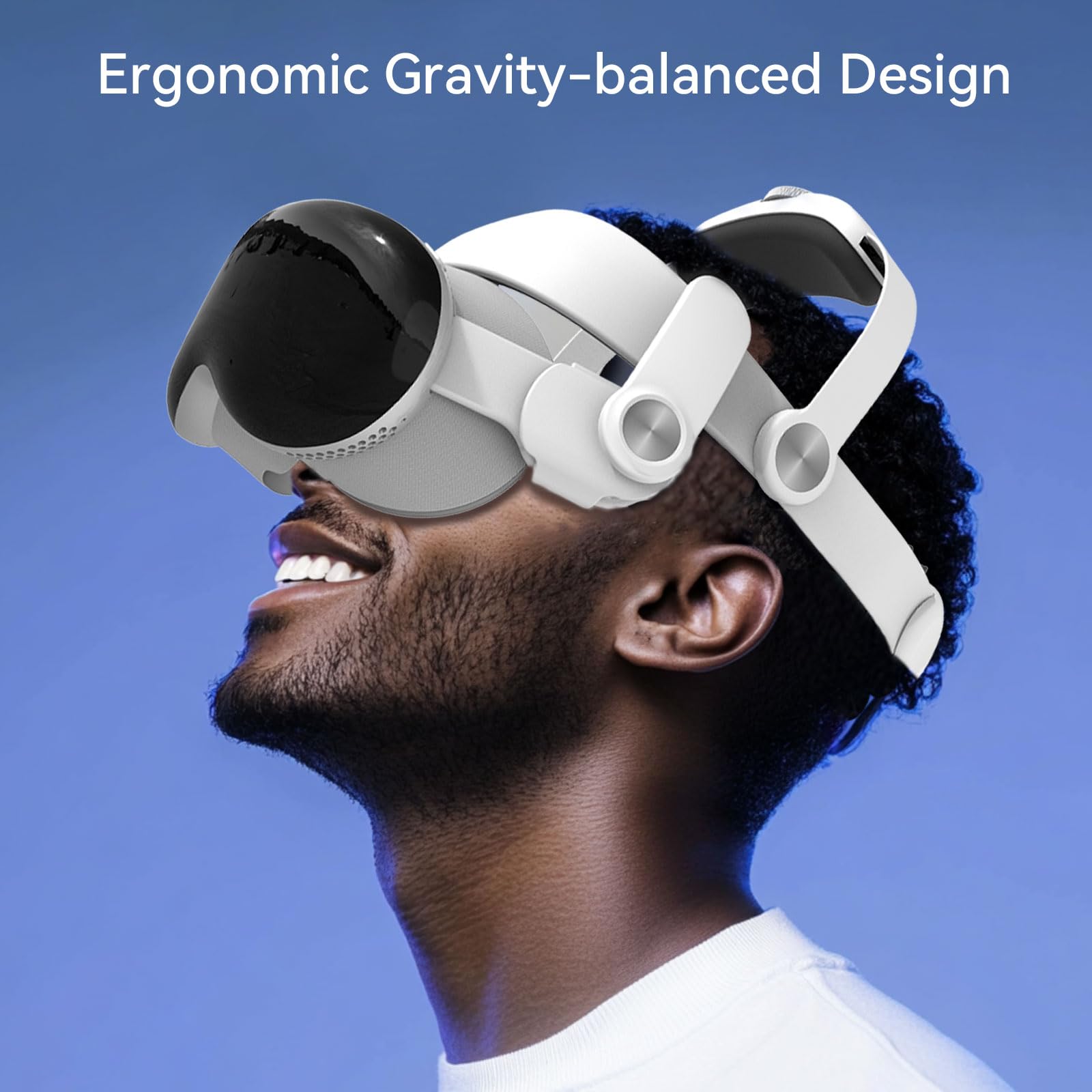 Fascia Regolabile Compatibile con Apple Vision Pro, Cinturino Elite per Ridurre la Pressione Facciale e Bilanciare il Peso, Comfort Migliorato e Immersione nel Gioco per Accessori Vision Pro