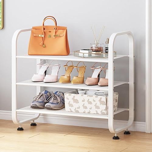 CIRONI 3 Tier4 Tier5 Tier Shoe Rack Storage Cabinet, Stainless Steel Metal Organizer for Living Room, Dormitory, Bedroom