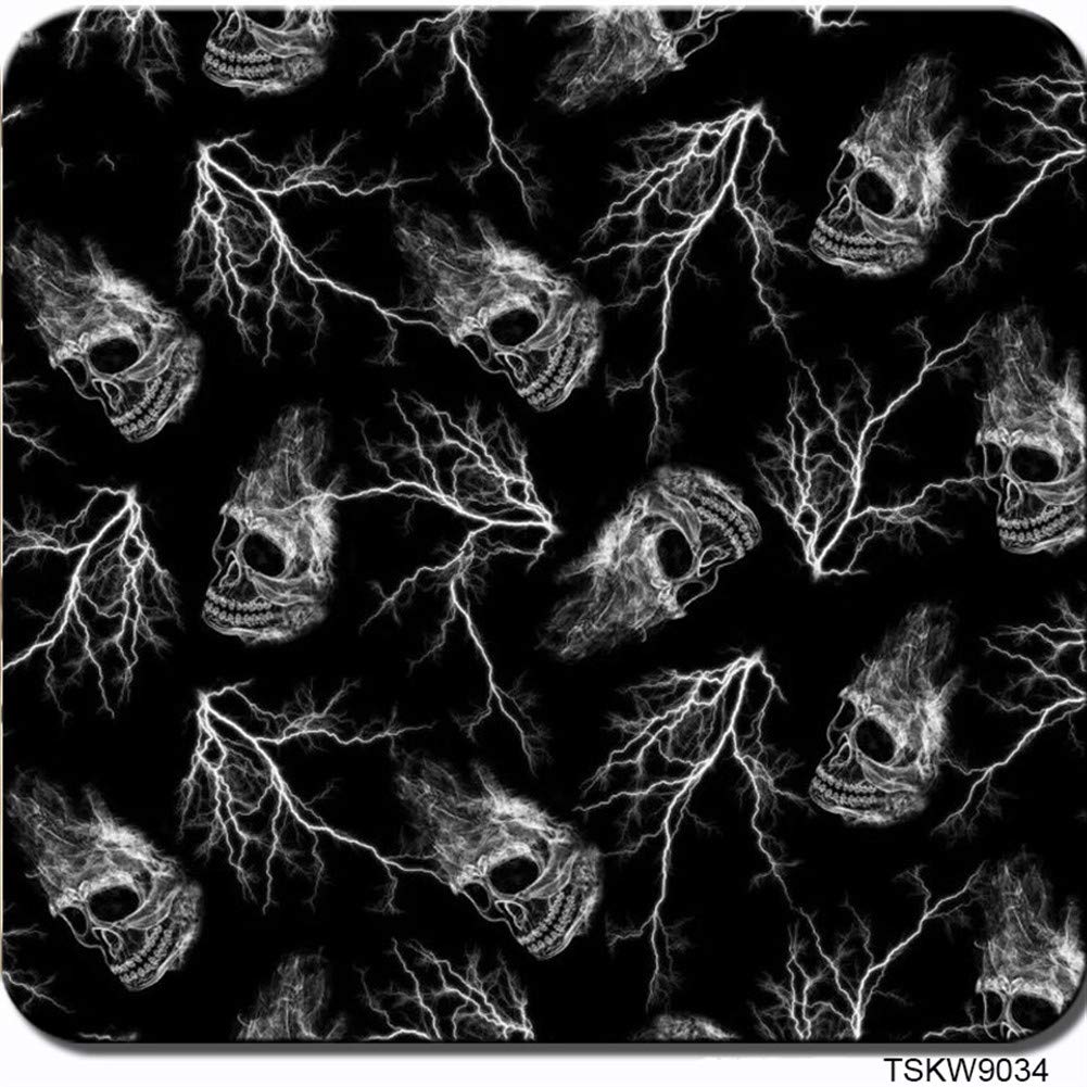 hydrographic film فيلم طباعة نقل المياه، فيلم هيدروغرافي - هيدرو غمس فيلم غيبوبة/نمط الجمجمة - 0. 5 متر متعدد الألوان اختياري- يستخدم لقطع غيار السيارات، الكؤوس، السلع الرياضية، وغيرها الكثير - سهل