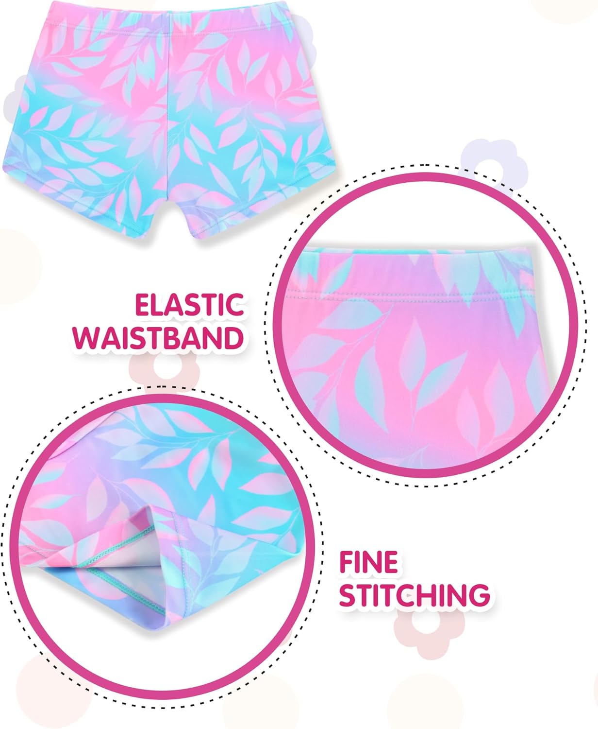 Girls Rash Guard Swimsuit Long Sleeve Bathing Suits Two Piece Summer Beach Swimwear - Image 5