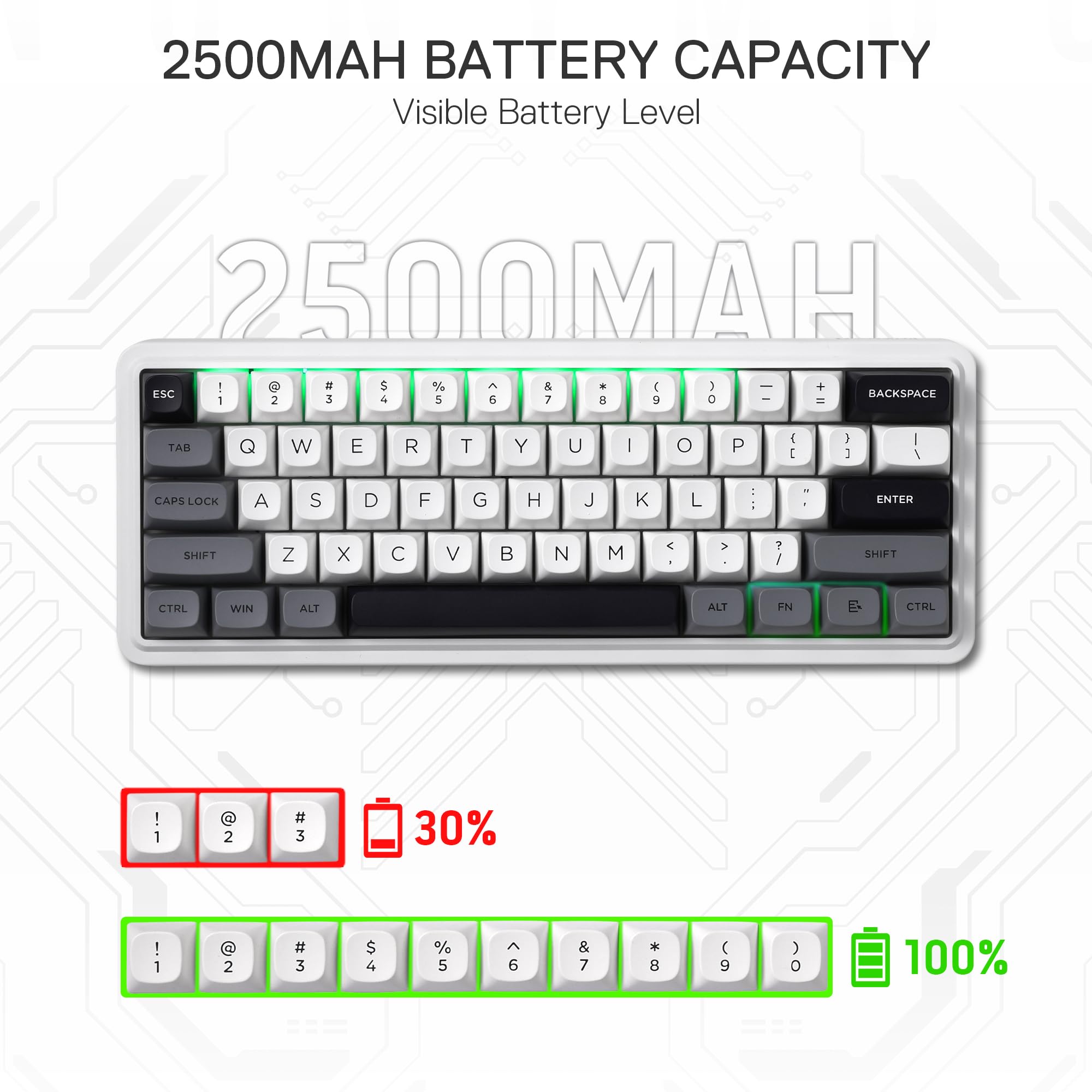 Redragon K717 PRO Wireless Mechanical Keyboard - 60% Compact & Fully Programmable