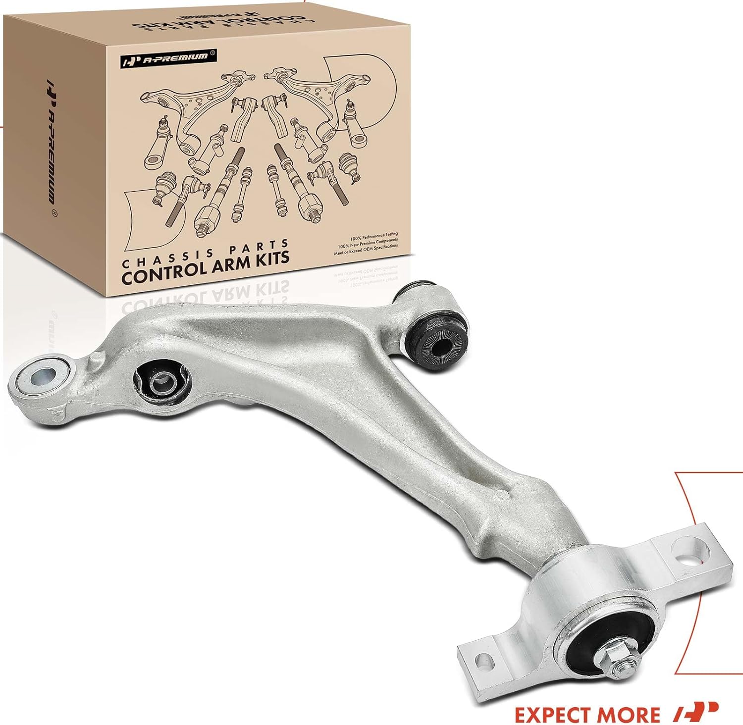 A-Premium Front Right Lower Control Arm, with Bushing, Compatible with Lexus IS250 2006-2015, IS300 2016-2022, IS350 2011-2022, GS300 2006, GS350 2007-2011