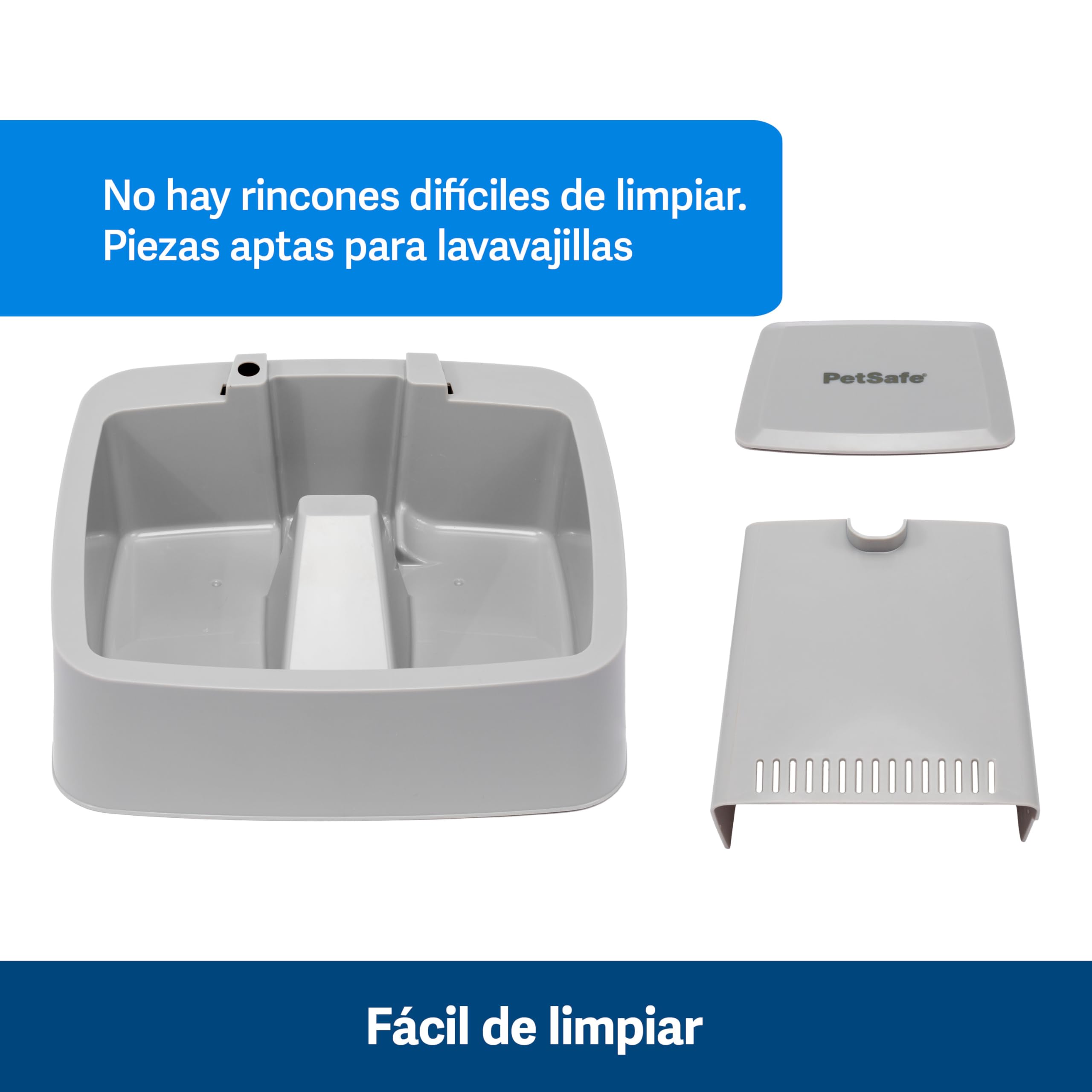 PetSafe Drinkwell Fuente para Mascotas, 7,5L | Gran Superficie, Para Bigotes Sensibles, Capacidad 7,5 Litros
