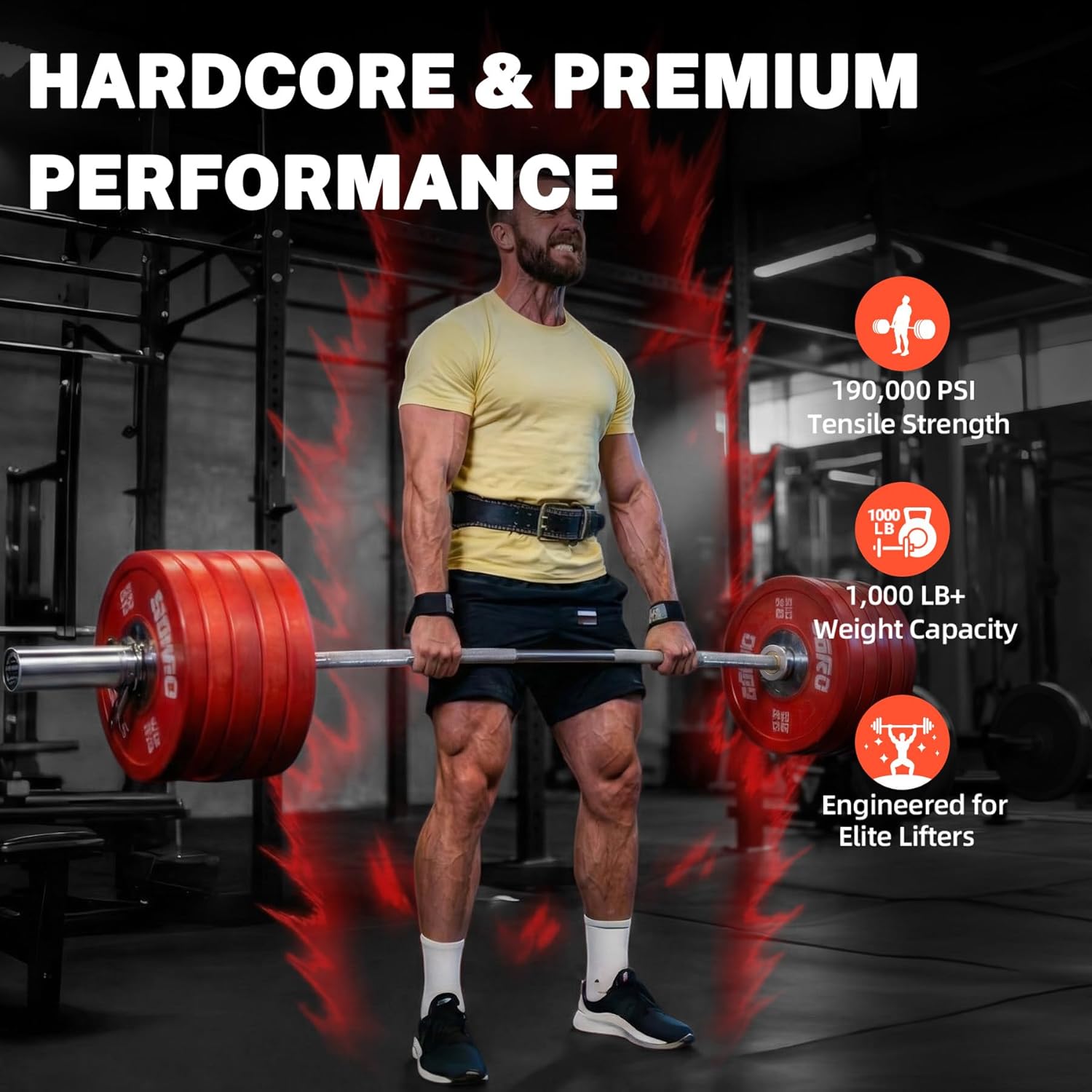 Olympic Barbell Bar Series, 2 Inch Weightlifting Bars, 4FT 6FT 7FT Straight & EZ Curl Options, 190K PSI Steel, Diamond Knurling, Smooth Rotation for Home & Gym Strength Training