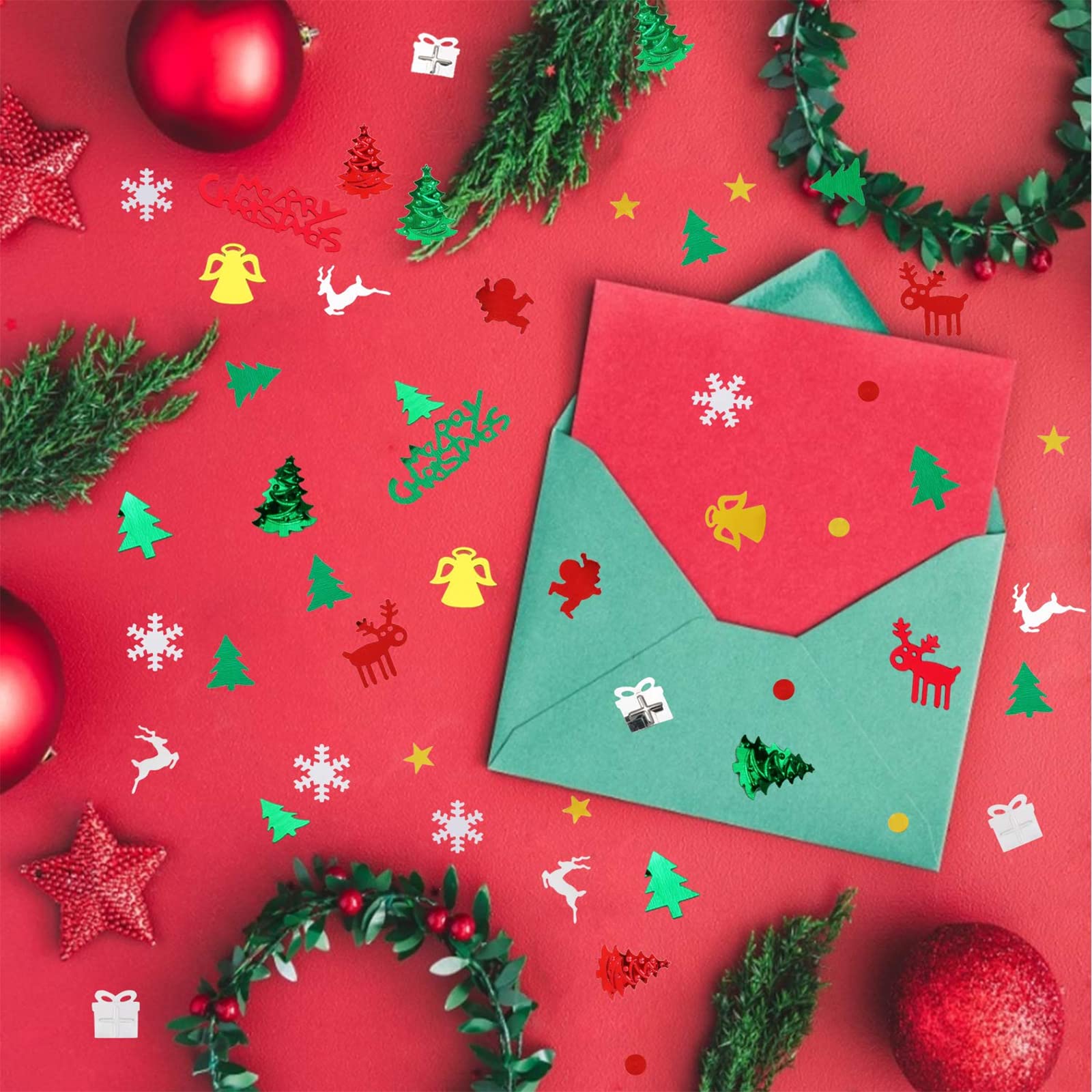 Coriandoli Natale A Tema Musicale | Fiocchi Di Neve, Babbo Natale | Multicolore 30g | Decorazione Festa Fai Da Te