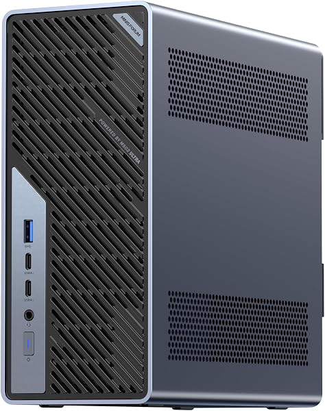 MINIS FORUM MS-02 Ultra Mini PC, Core Ultra 5 235HX Prozessor (14C/14T bis 5,1 GHz) und Intel Graphics, Barebone Version 4 X DDR5/2 X PCIe4.0 SSD, HDMI/USB4/2 x USB4 V2, 10G RJ45, 2.5G RJ45, 3 X USB-A - 1