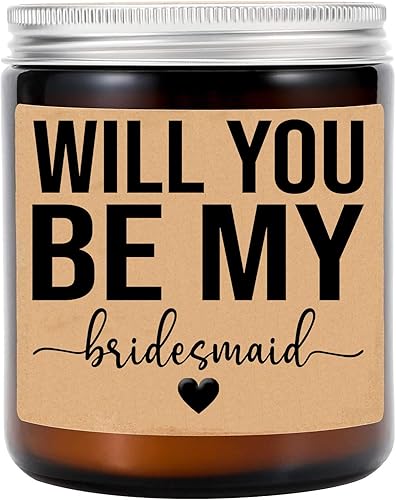 Will You Be My Bridesmaid Candle - Maid of Honor - Matron of Honor - Vela de soja perfumada