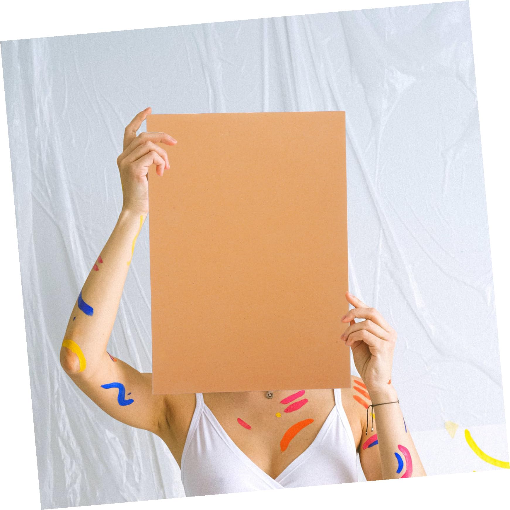 Papel Kraft A4 en Blanco para Manualidades, 100 Hojas, 200g