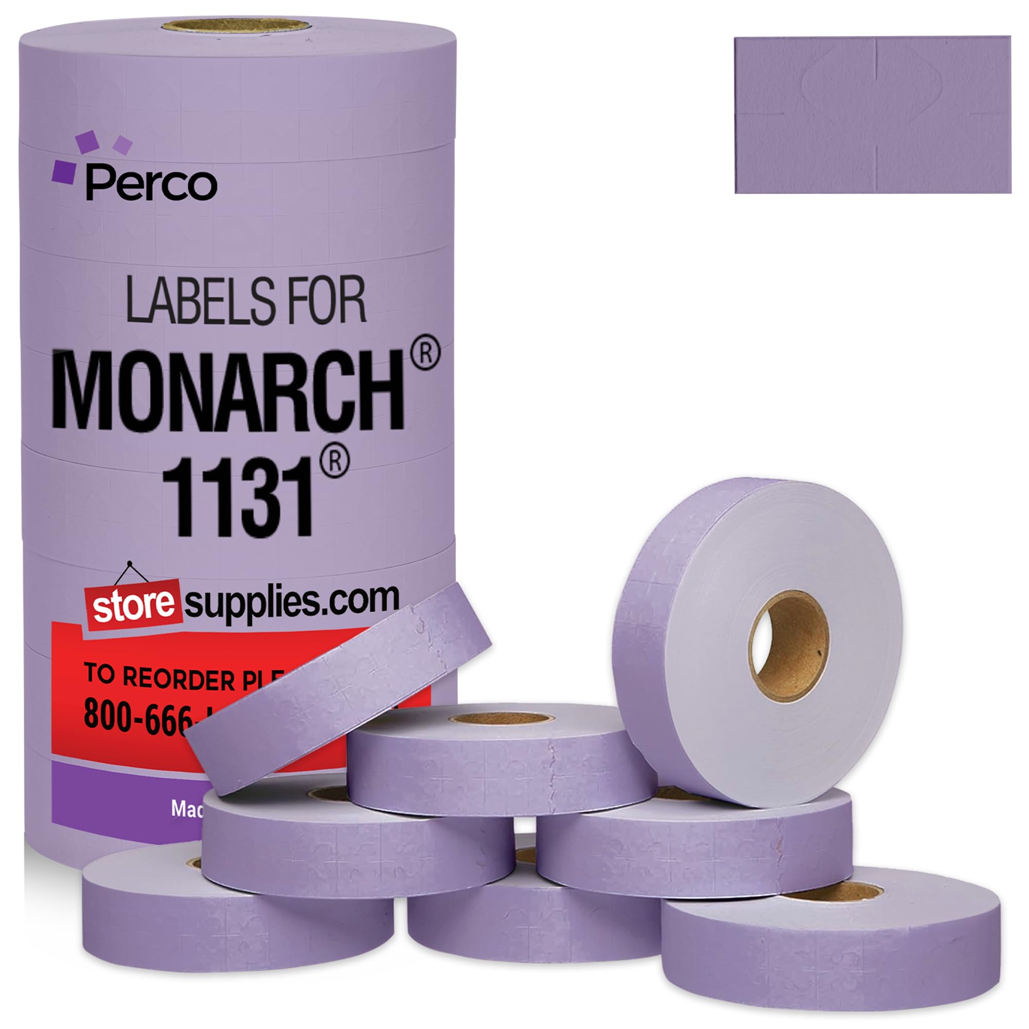 Etiquettes de prix Lavande pour pistolet Monarch 1131 - 1 manchon, 20 000 étiquettes de prix pour pistolet