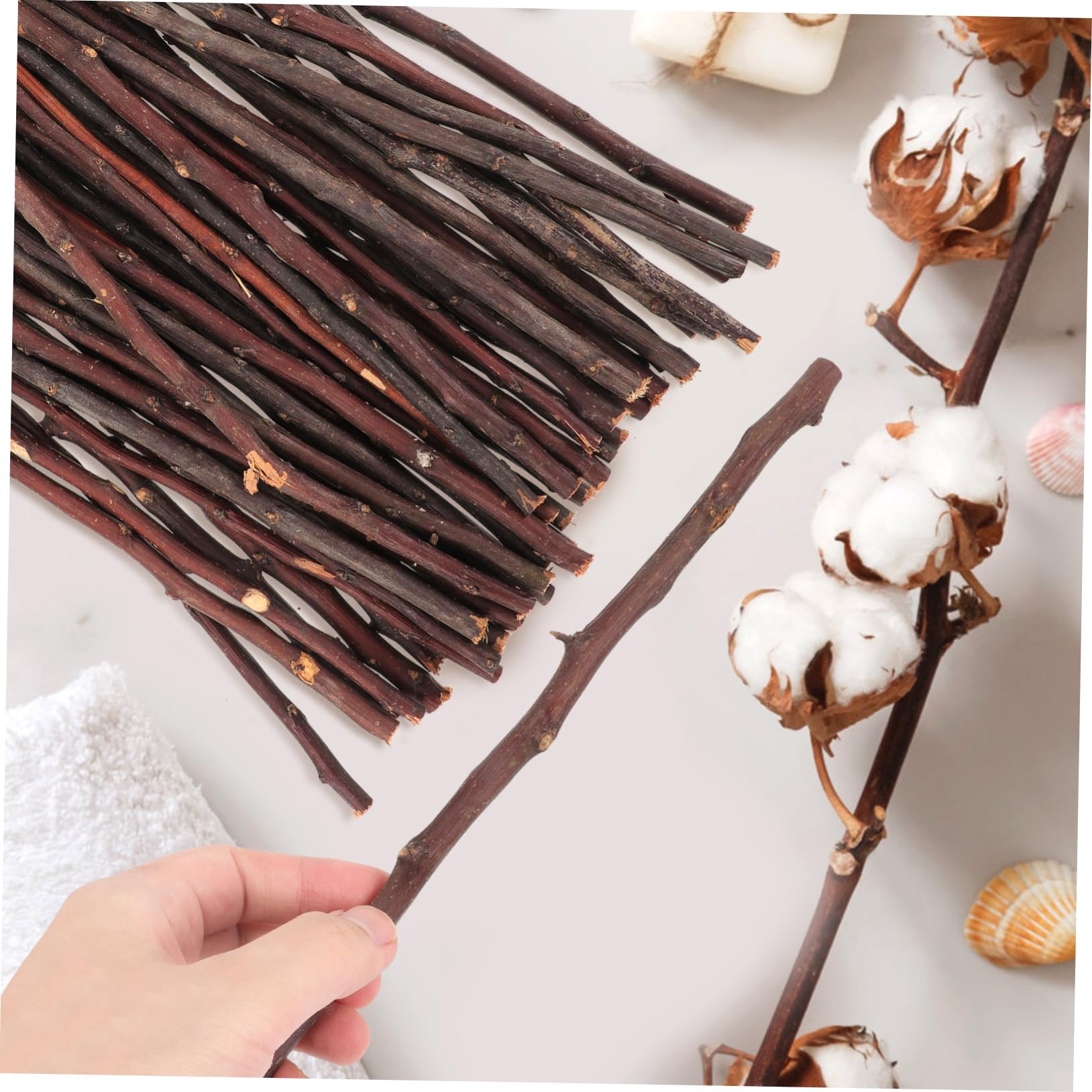 Palitos De Madera Naturales Para Manualidades Niños 50 Piezas Color Marrón Seco Rama Fina Bricolaje Proyectos Escolares Actividades Creativas Infantiles