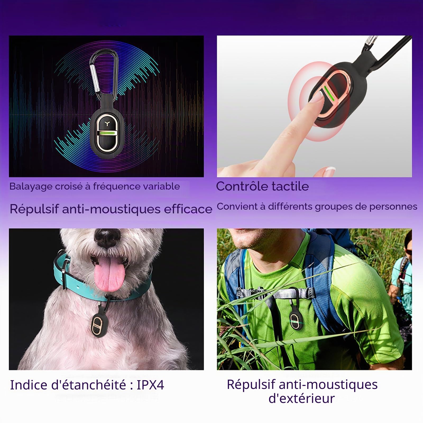 Répulsif Ultrasonique De Moustique Répulsif Anti-nuisible Ultrasons Portable Anti-Tiques Anti-Parasites - Porte Clé - Pendentif Répulsif Anti-puces, Moustiques, Tiques