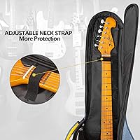 Vista 7 de MUZNOTE Bolsa para Guitarra Eléctrica, Estuche para Guitarra Eléctrica Acolchado Bolsa de Concierto para Guitarra Eléctrica Acolchonado de 0.4