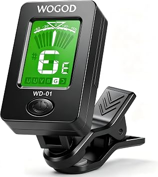Guitar Tuner Clip on Ukulele Violin Tuner - Chromatic Tuner for Bass Electric Acoustic Guitar Tuner