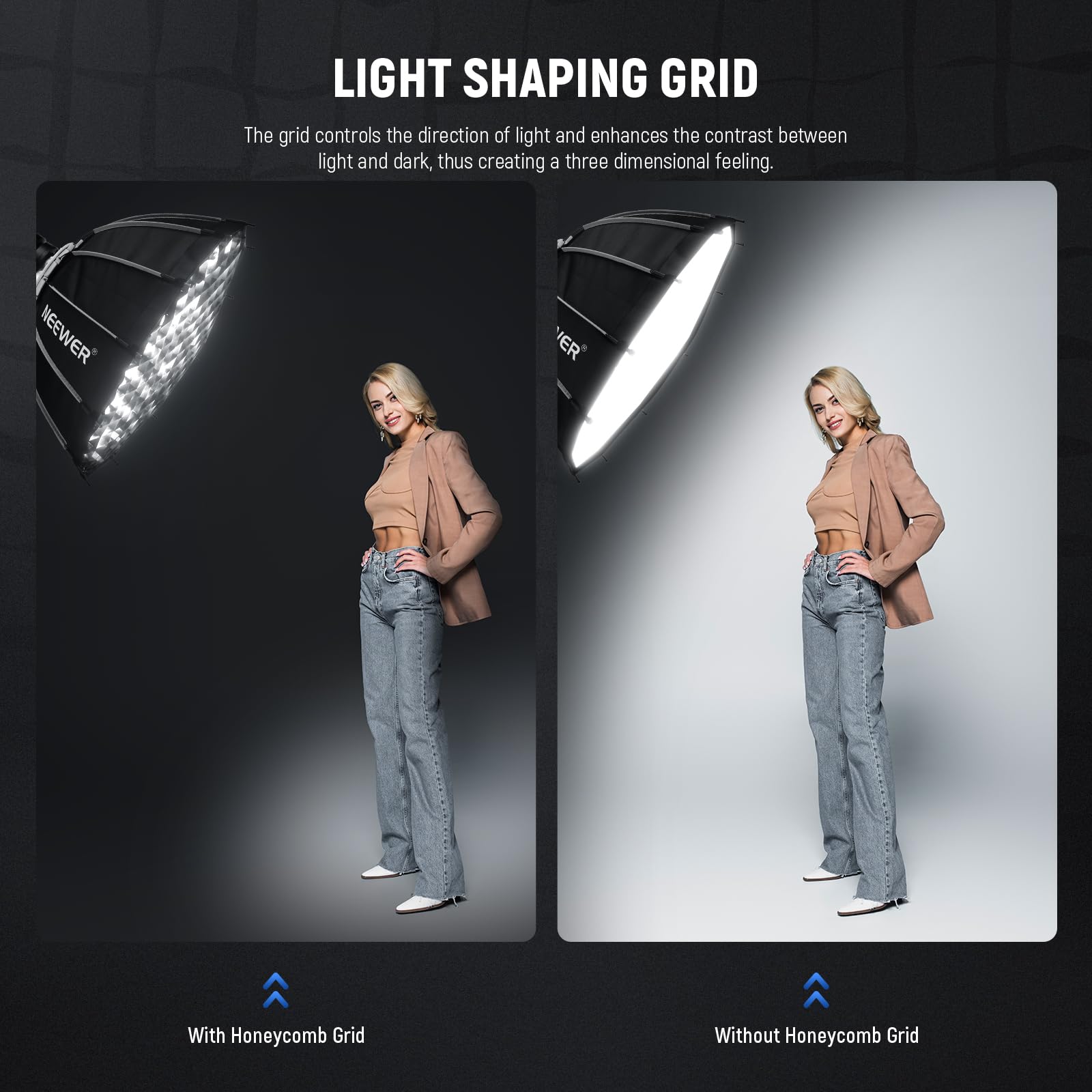 NEEWER Bowens Mount Parabolic Softbox Dodecagon, Quick Release Soft Box z dyfuzorem/siatką/torbą do oświetlenia wideo stroboskop CB60 CB200B MS60C MS150B S101 Vision 4 Q4 kompatybilny z Godox, NS6P