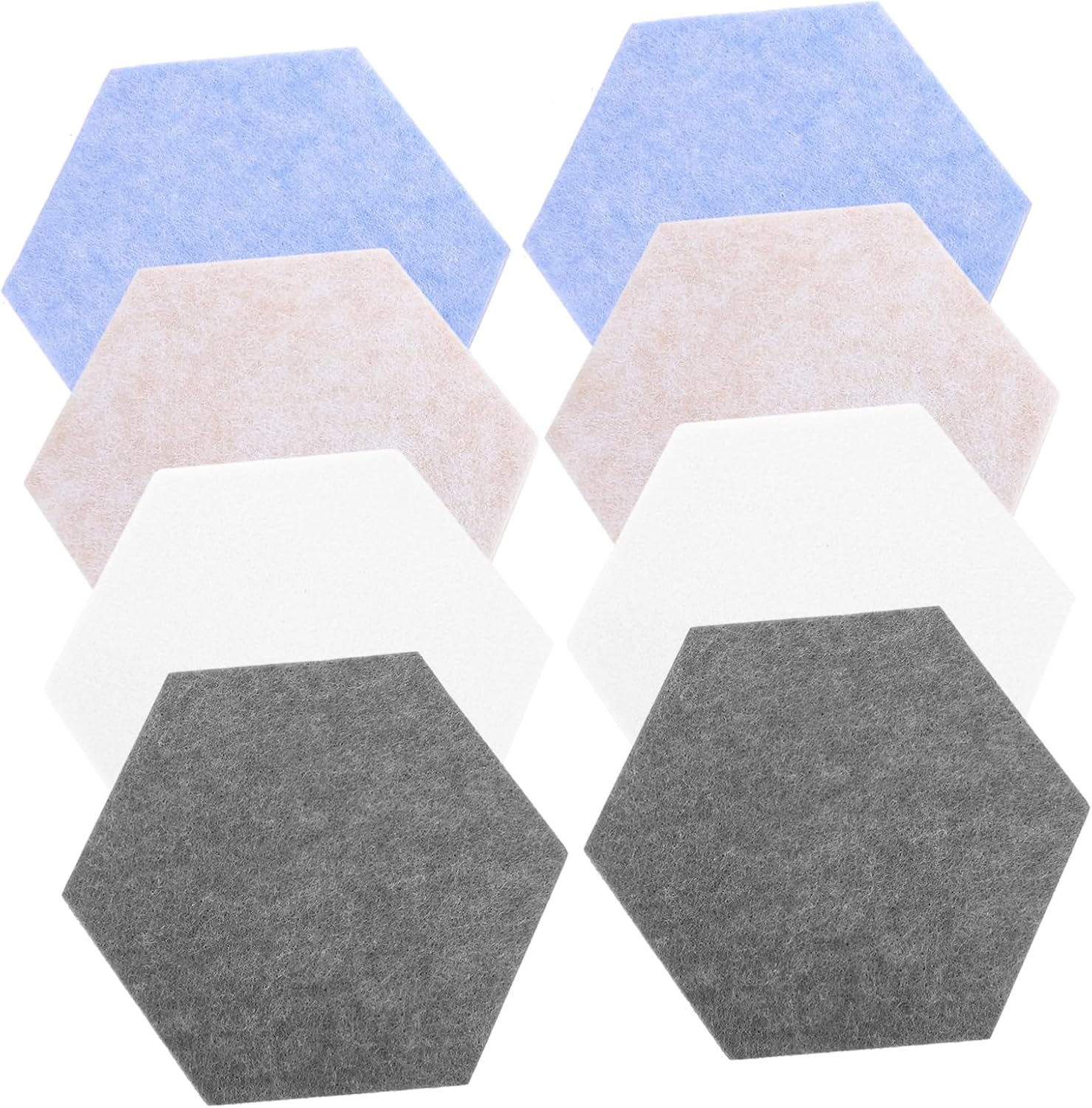 DOITOOL 24pcs Self-Adhesive Hexagon Felt Tiles Memo Wall Stickers for Home Office School Decorative Bulletin Board for Photos and Notes Acoustic Soundproofing Decor