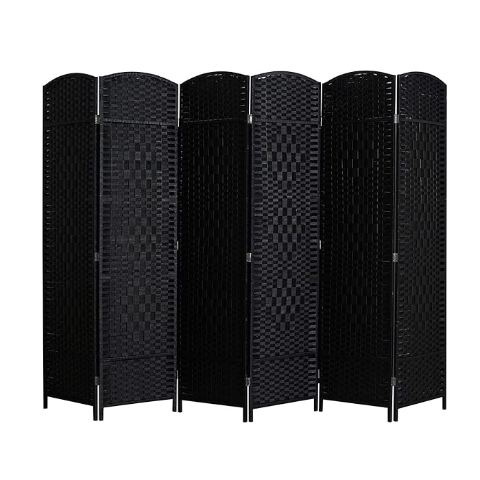 Buy COCOSICA Folding Room Divider, 6 Panel Weave Fiber Privacy Screen
