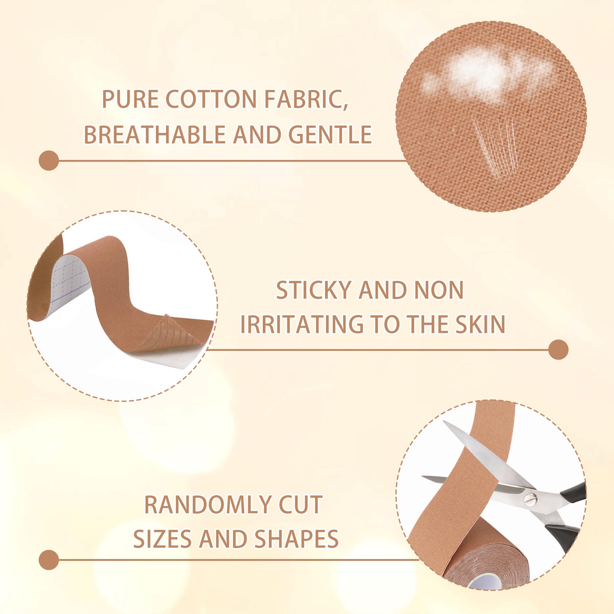 2PCS Face Tape for Wrinkles Skin Color Wrinkle Tape Cotton and Spandex Kinesiology Tape for Face Wrinkles Treatment Band Sticker Chin Strap Anti Wrinkle Patches and Face Tape Lift for Face Wrinkles - Image 3