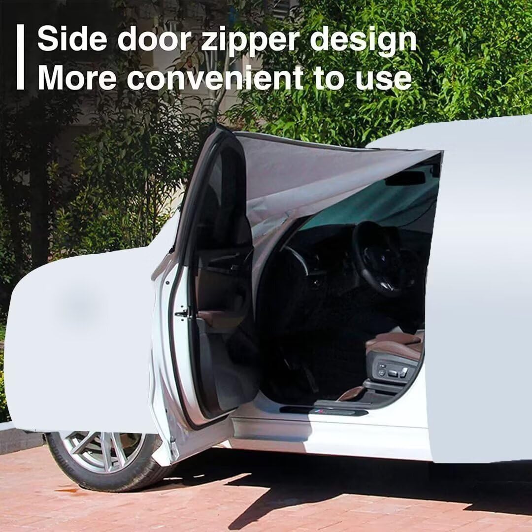 Car Cover Compatible with Toyota Yaris TS 2007-2010,Heat-Insulating, dust-Proof, Sun-Proof, All-Weather Protection Outdoor car Cover (Silver Green)