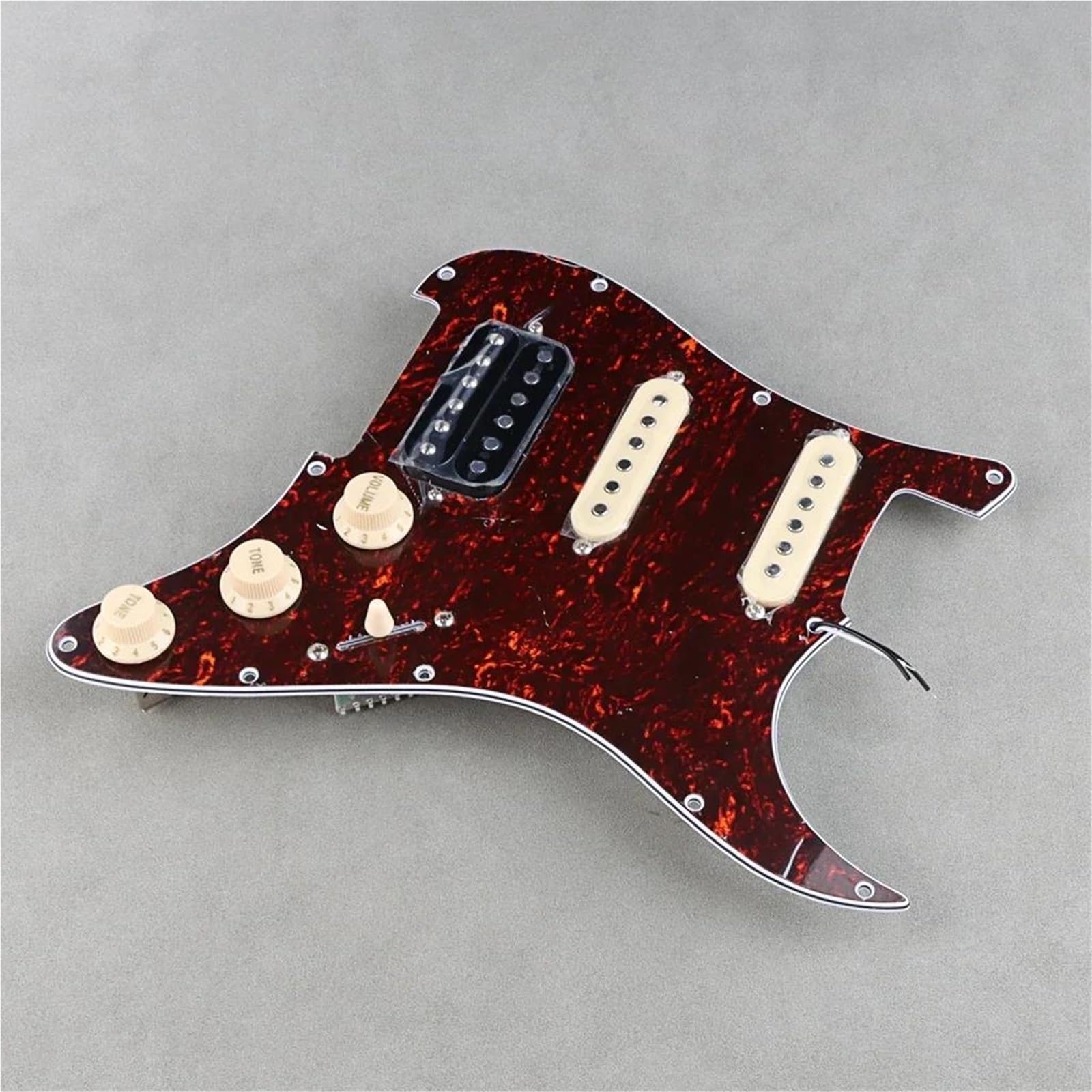Golpeador Precableado Pastillas Pastillas Humbucker SSH de 3 capas juego de golpeador de guitarra precableado cargado para guitarra eléctrica de PVC