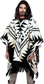 Men's Alpaca Poncho with Hood