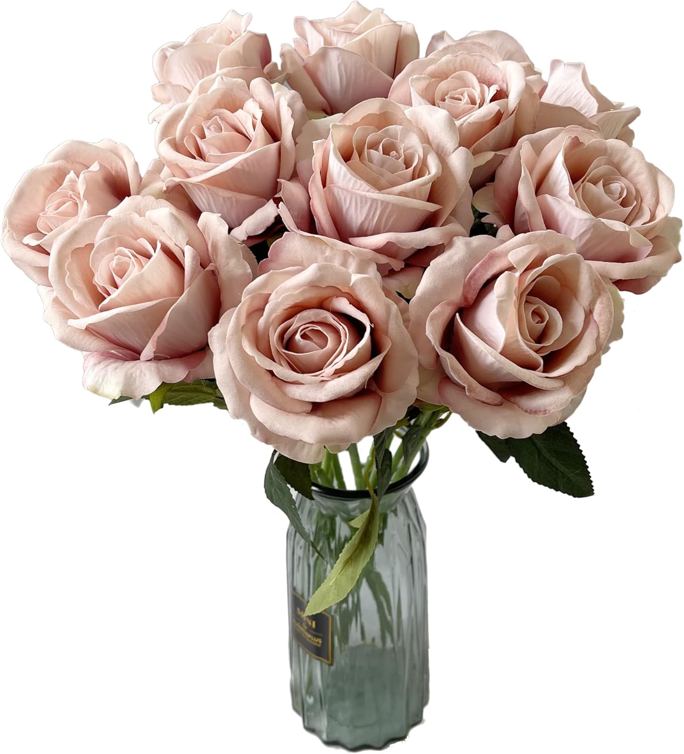 UKELER 12 Pcs Artificial Rose Flowers Blossom Rose Flowers Real Touch Silk Faux Roses with Long Stem Rose Bouquets for Home Decoration Wedding Party Garden Floral Decor - Image 2