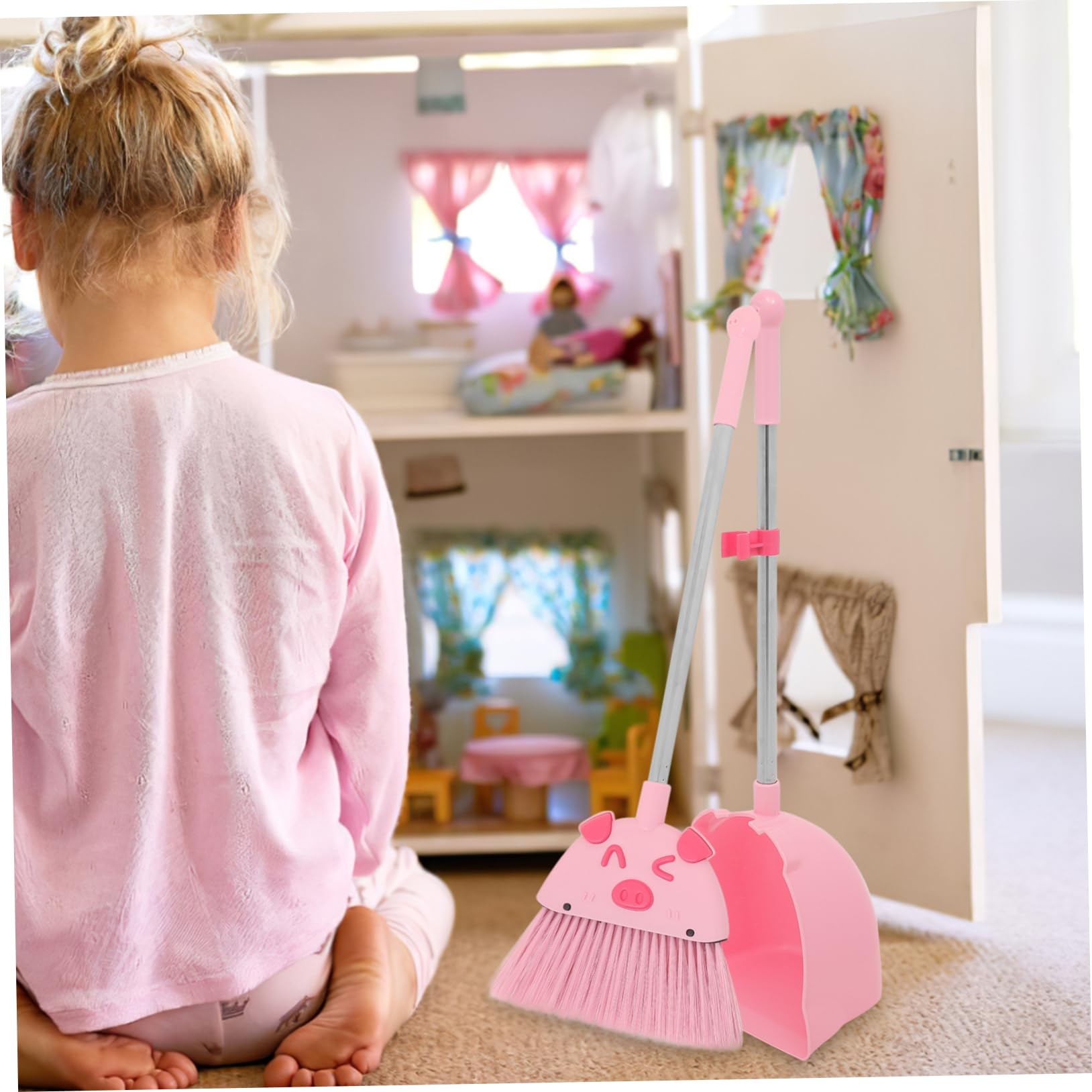 Didiseaon Boys and Girls Cleaning Tool Set Toddler Broom and Dustpan Kindergarten Cleaning Tool Promotes Parent-Child Interaction