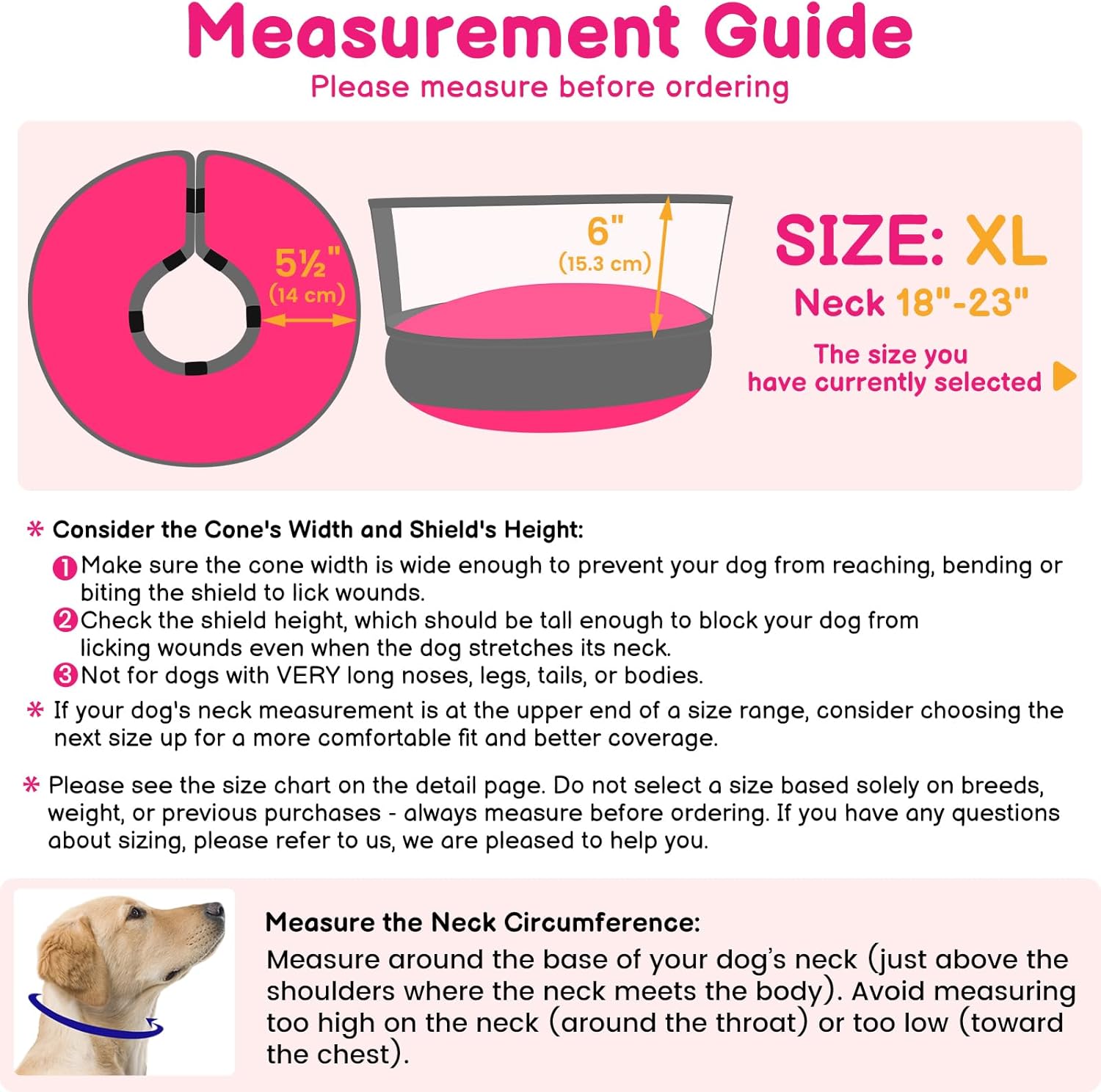 2 Pcs XL Inflatable Cone Bundle for Large Dogs, Dog Cone Alternative After Surgery to Stop Licking