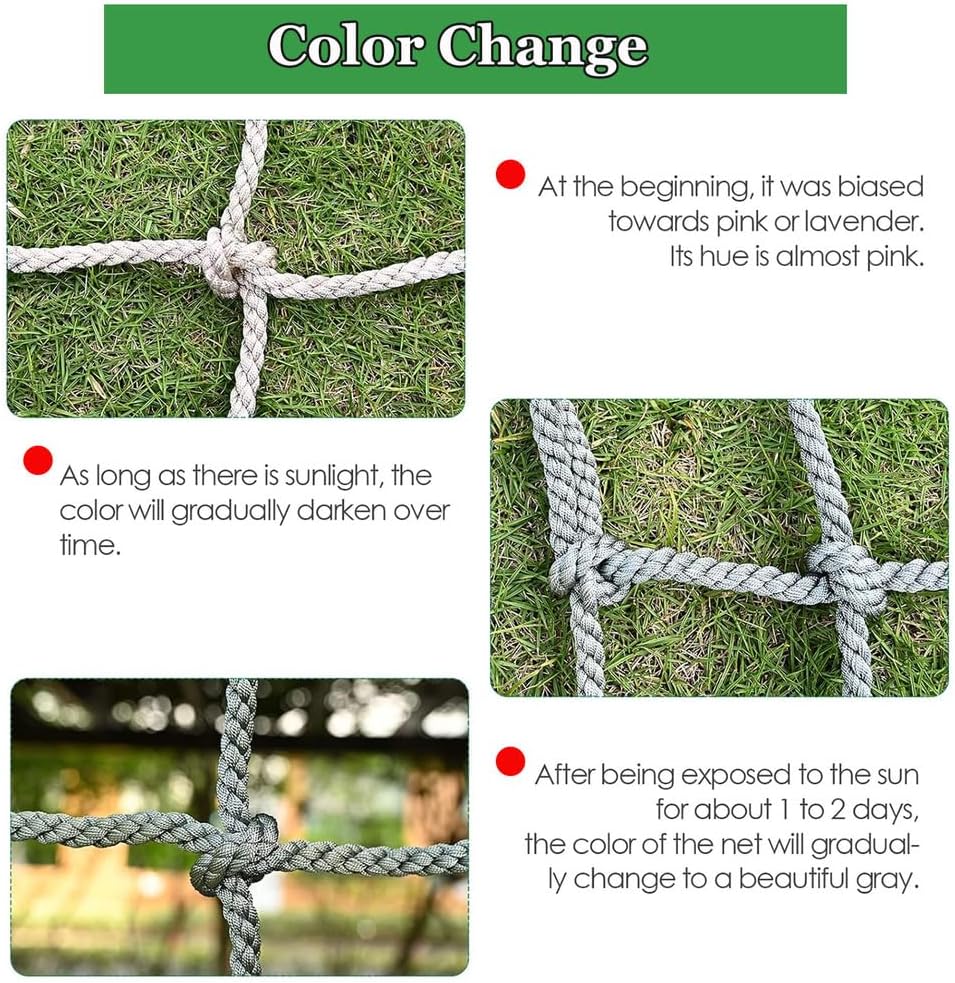 Heavy-Duty Outdoor Climbing Net 1x2m (3.3x6.6ft) - Safe Rope Ladder for Kids' Play Areas, Playgrounds, Balcony & Stair Fences - Durable Cargo Net for Fun & Safety