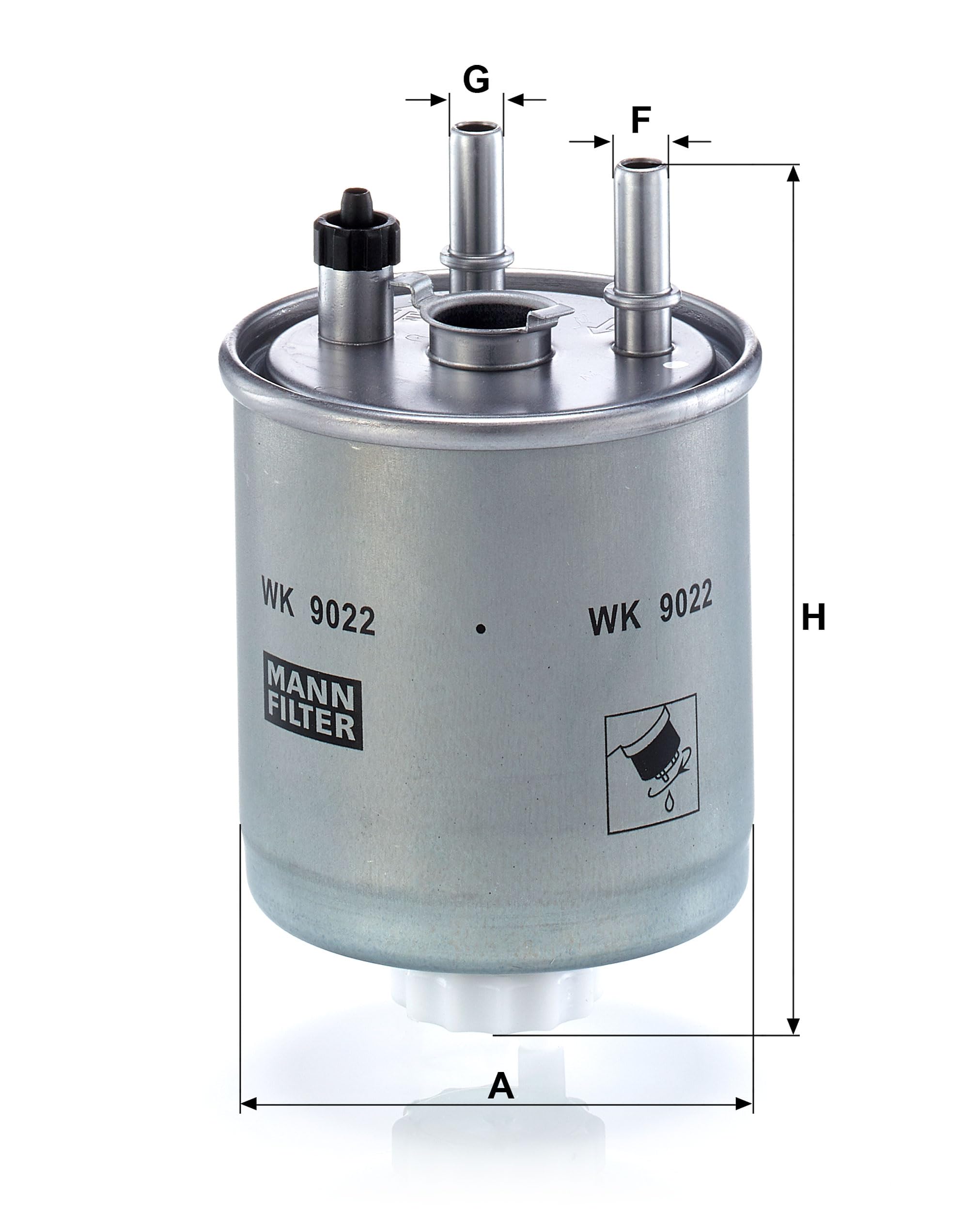MANN-FILTER WK 9022 Filtro carburante - per Autovetture + veicoli commeriali